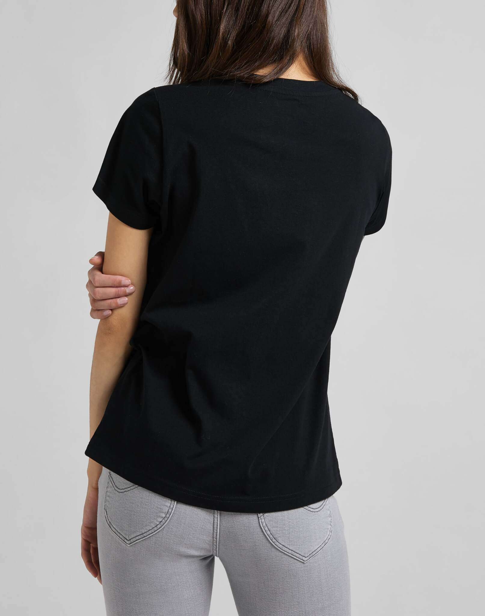 T-shirt con logo in nero Lee