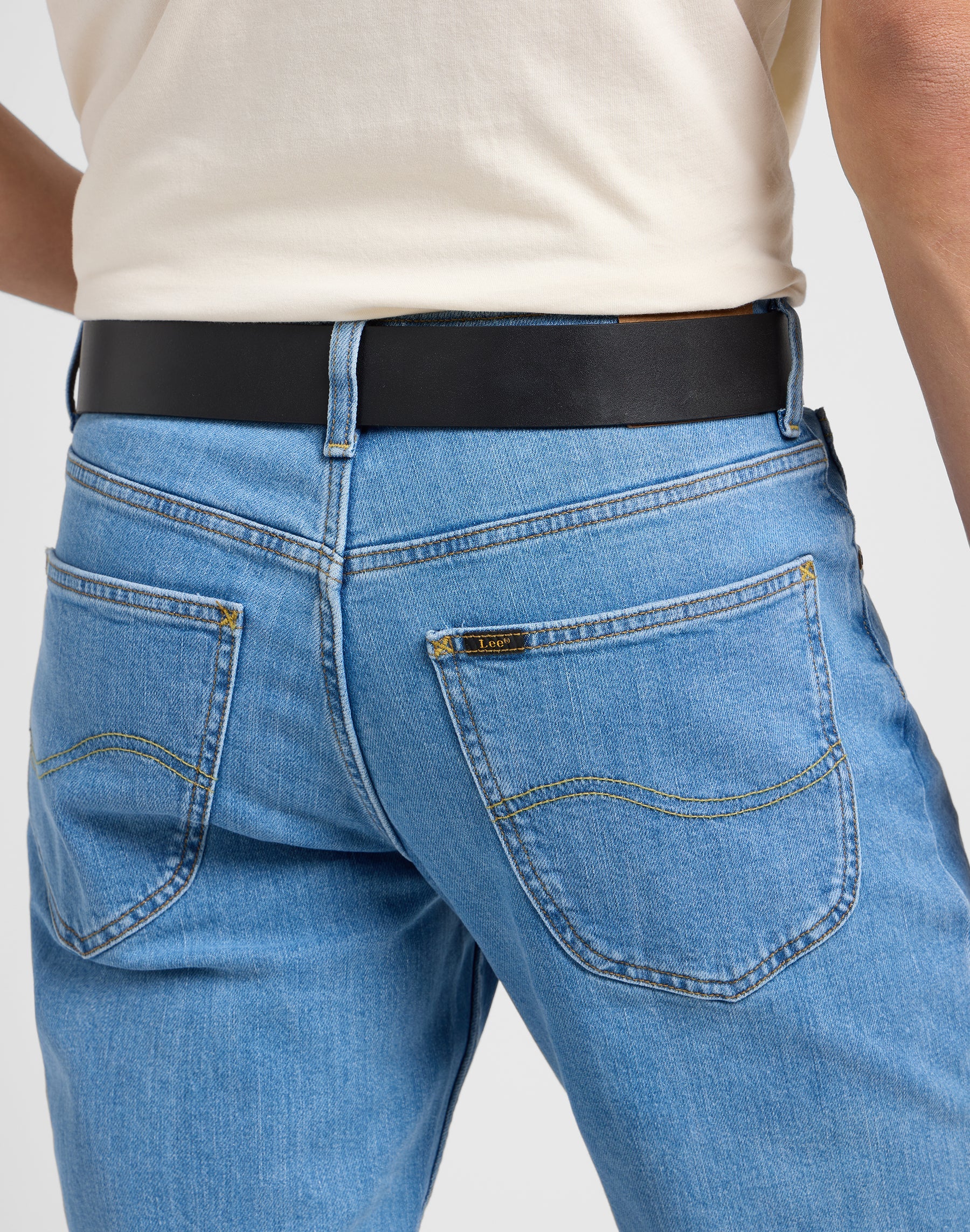 Cintura con logo piccolo in cintura nera Lee