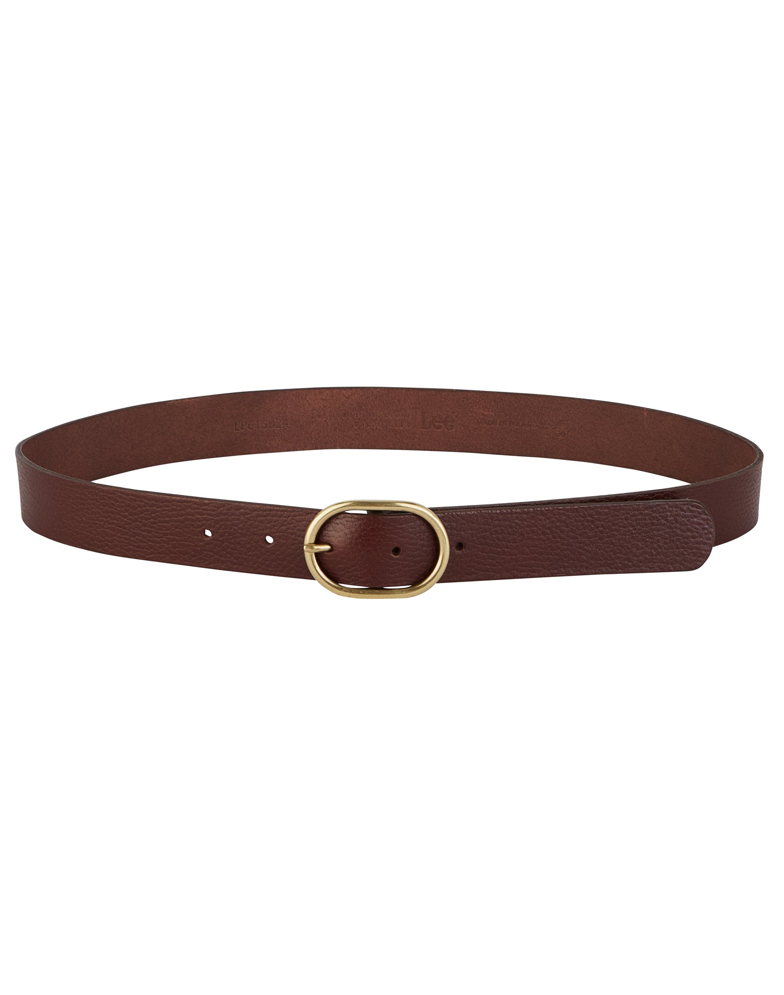 Cintura larga in pelle marrone scuro Lee