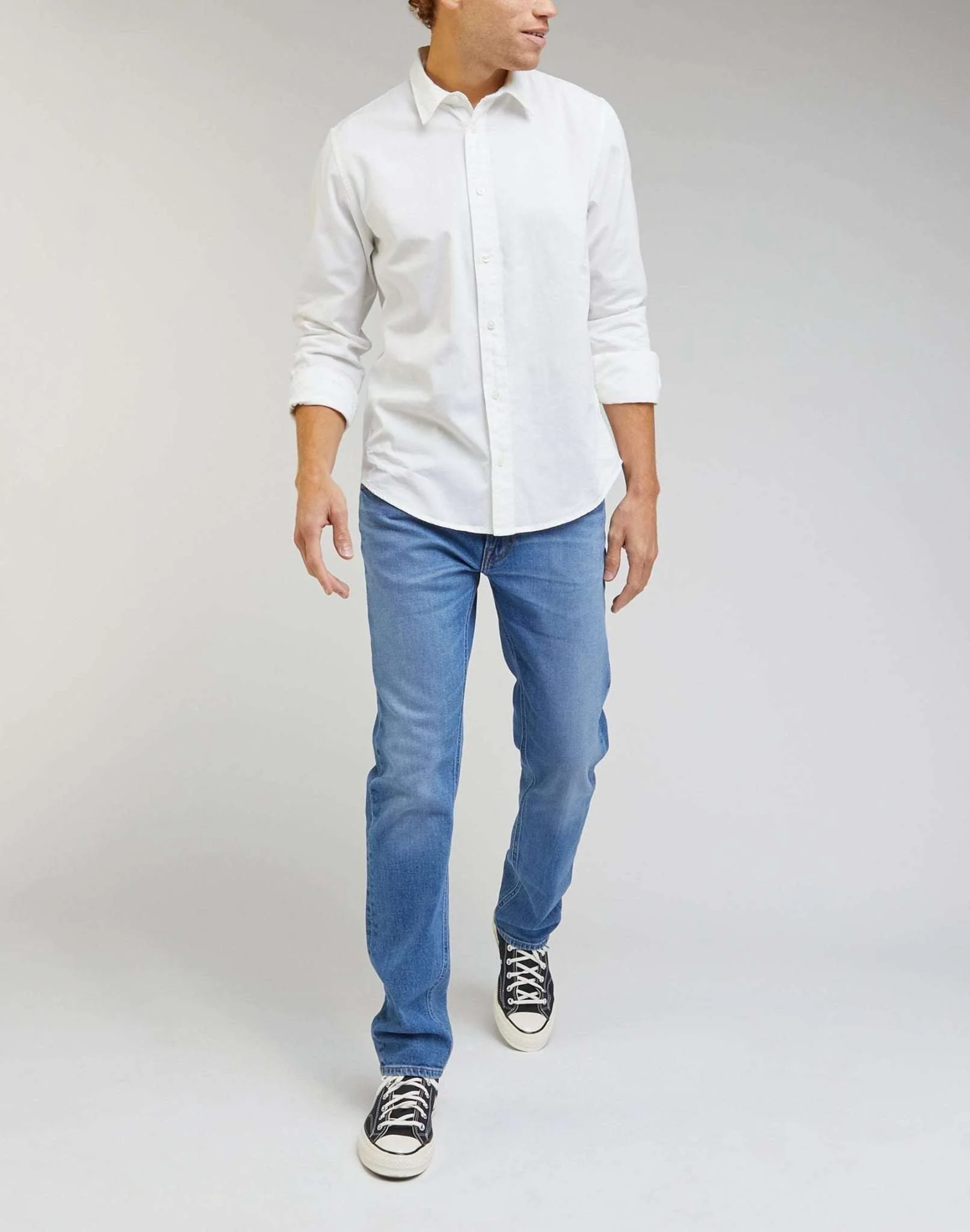Camicia patch in camicie bianche brillanti Lee