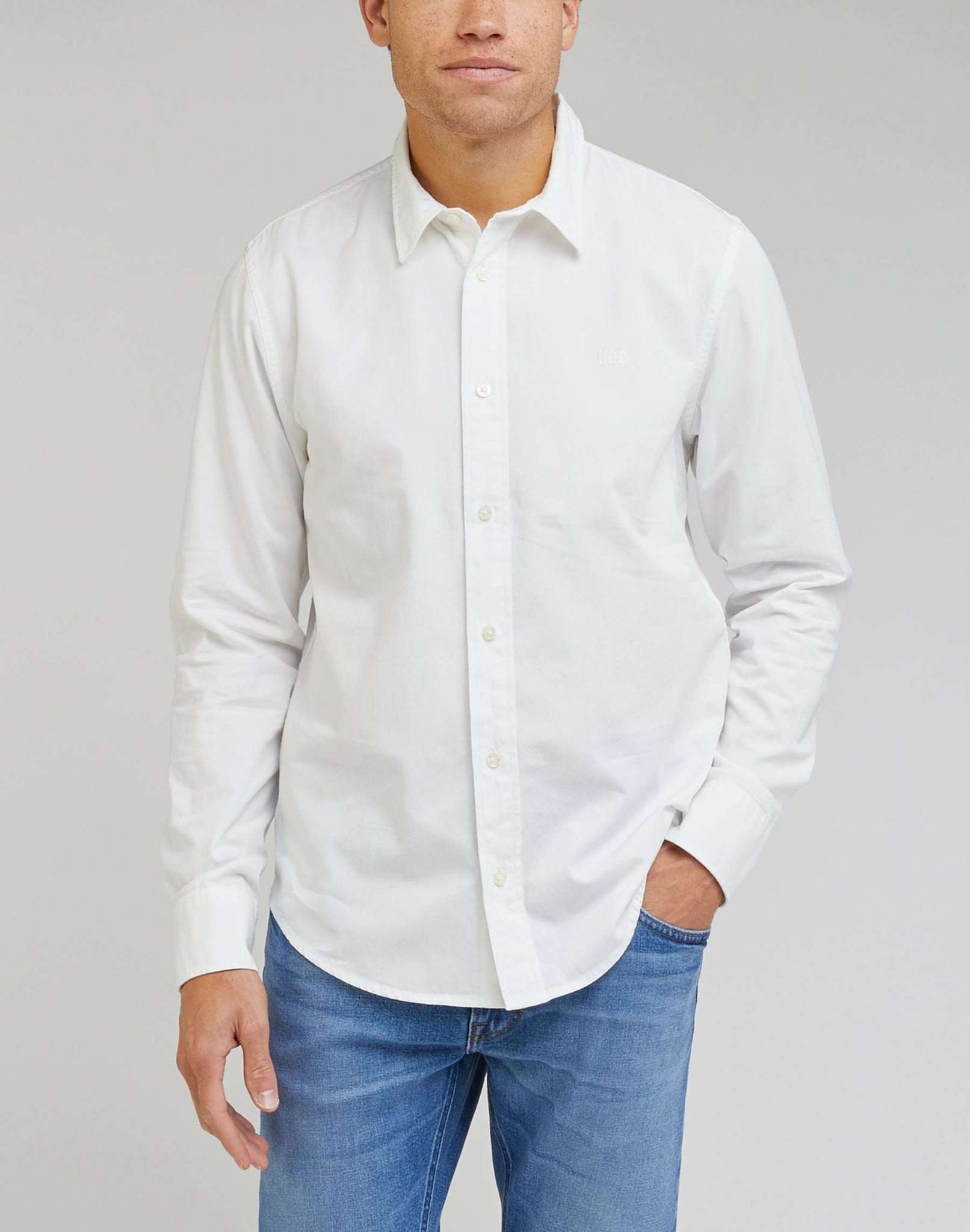 Camicia patch in camicie bianche brillanti Lee