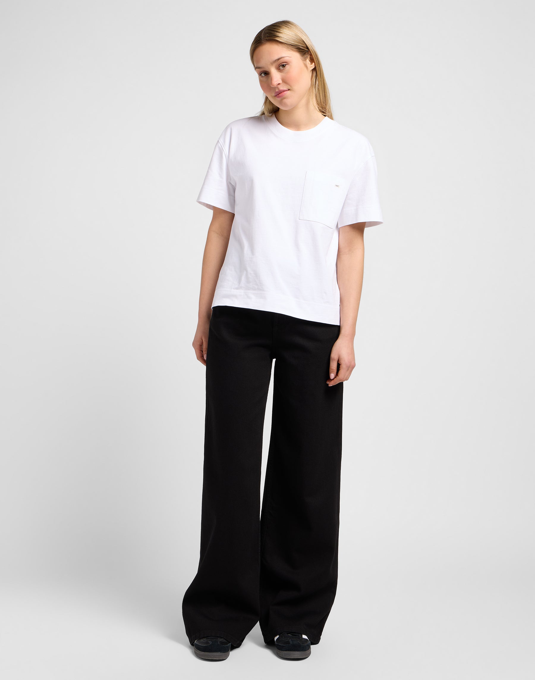 Stella A Line in jeans neri puliti Lee