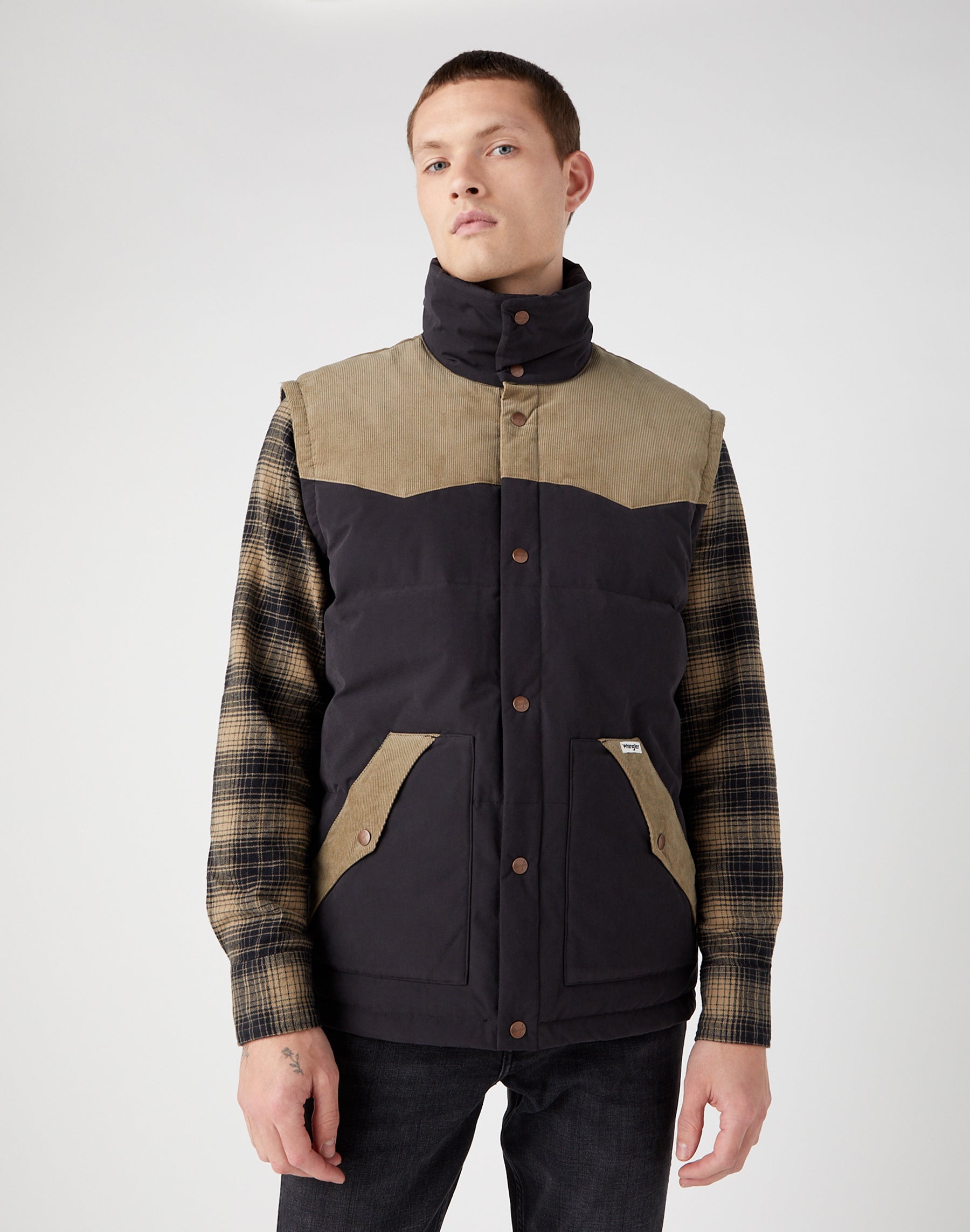 Giacca con maniche staccabili in nero Giacche Wrangler