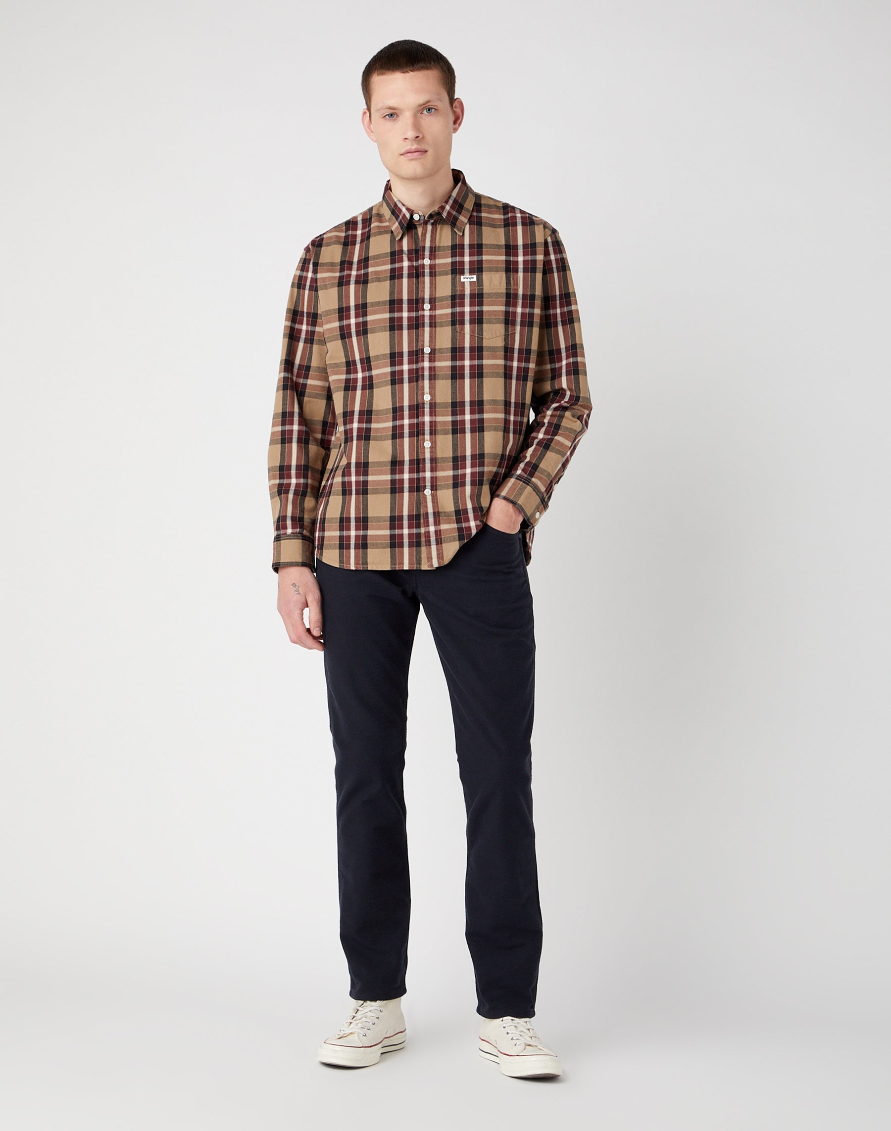 Greensboro Low Stretch in Nero Pantaloni Wrangler