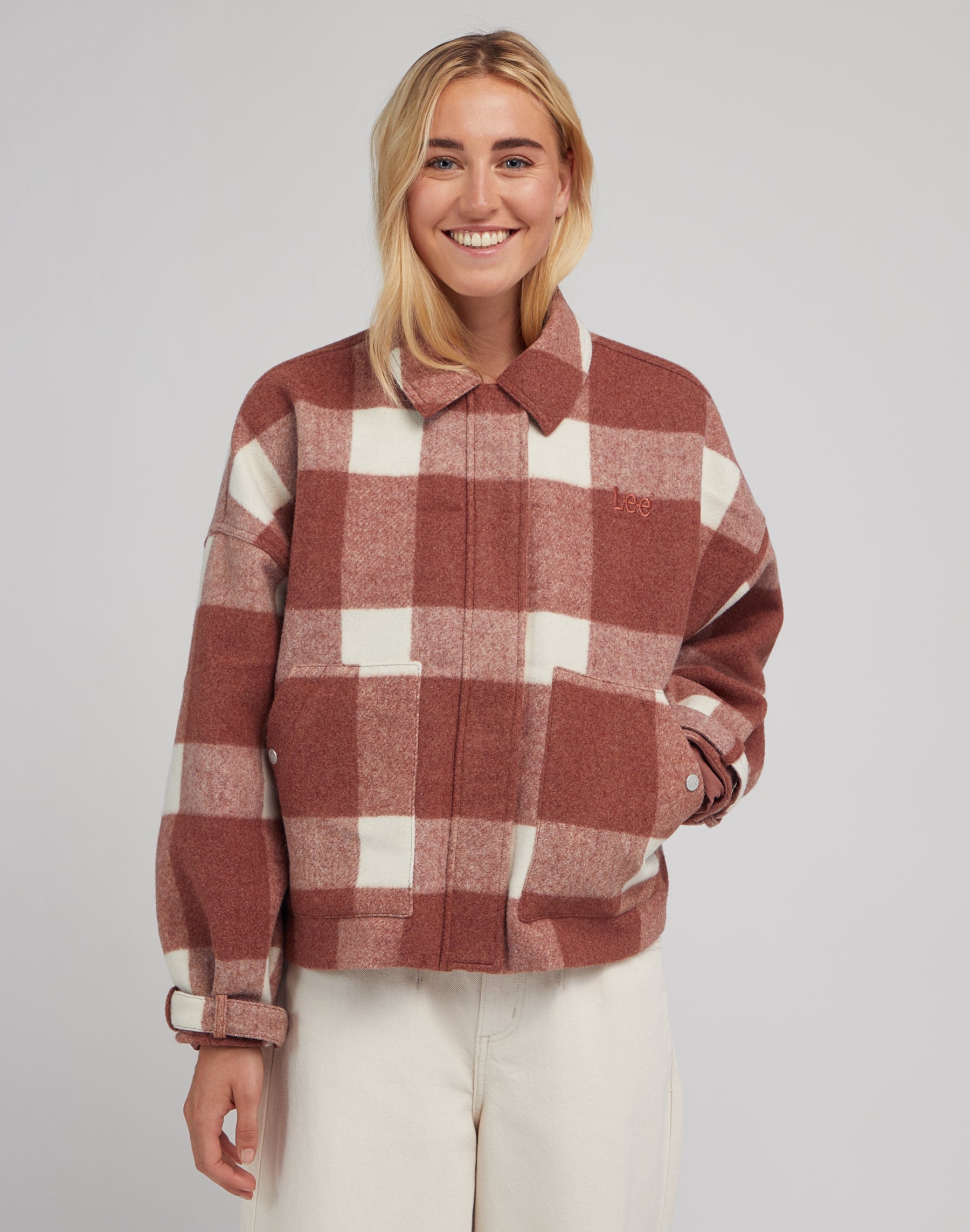 Giacca di lana in Ruby Cocoa Lee