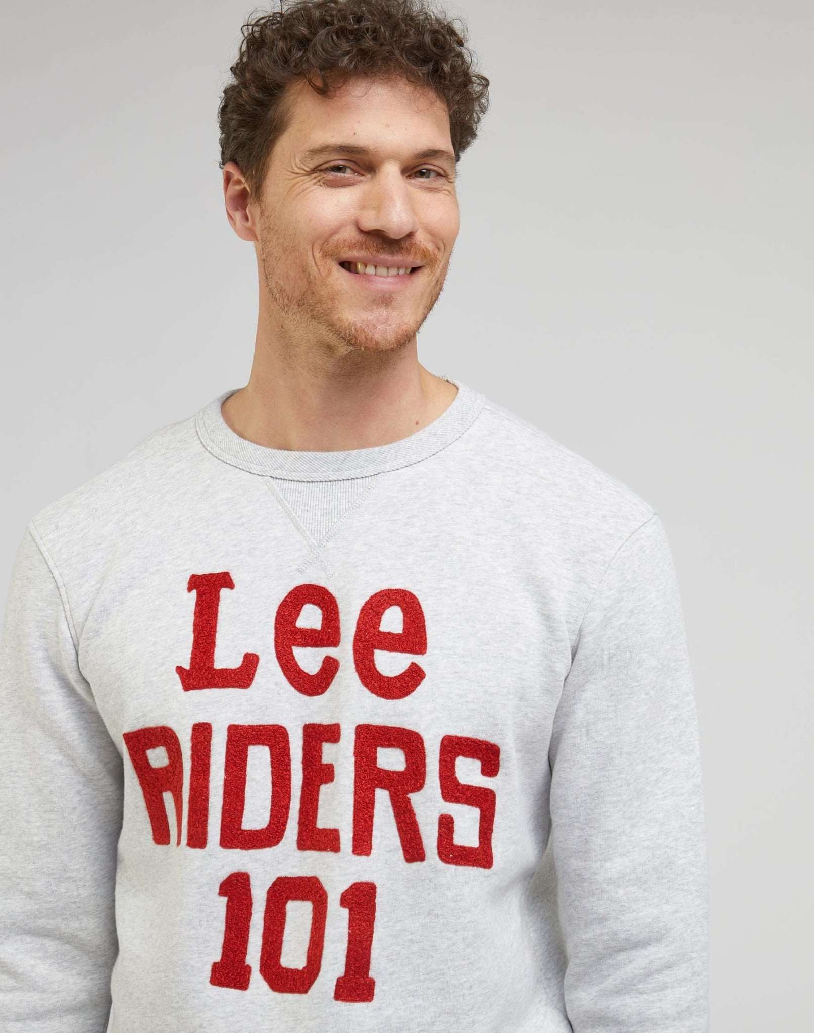 101 Felpa Regular in Sharp Grey Mele Felpe Lee