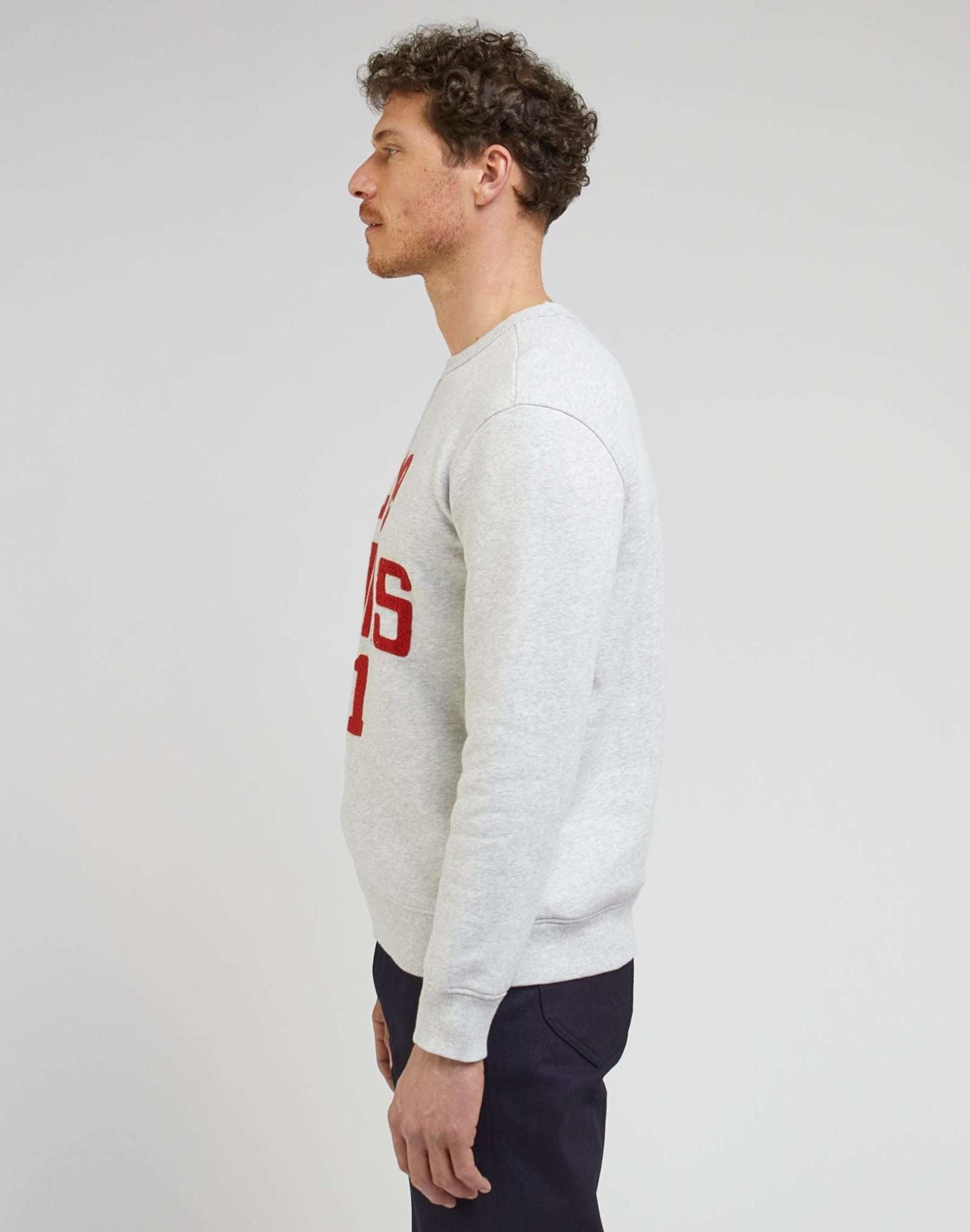 101 Felpa Regular in Sharp Grey Mele Felpe Lee