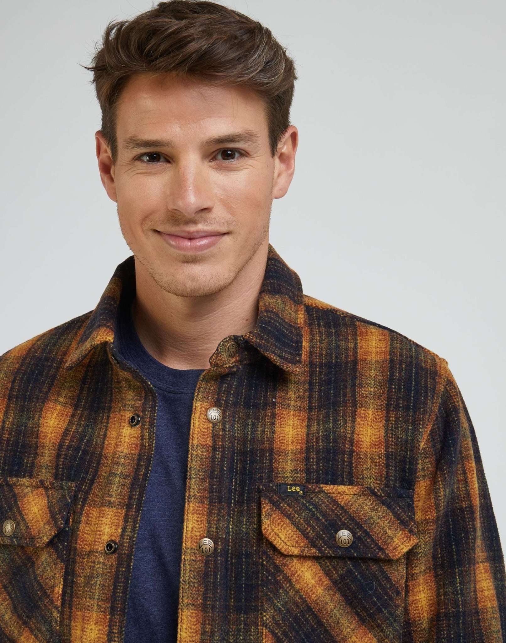 101 Camicia over in Sky Captain Shirts Lee