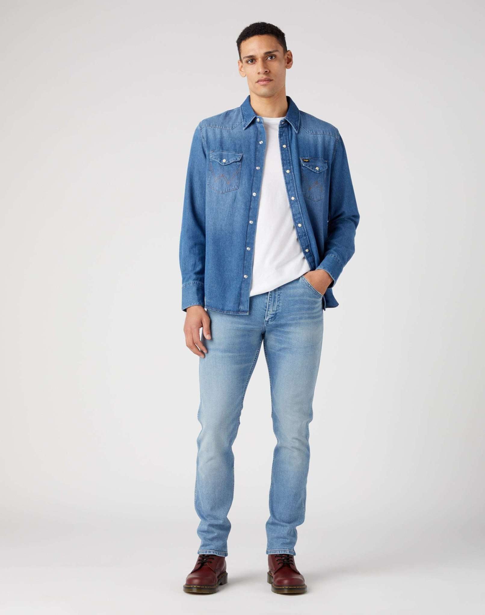 Camicia Icon 27MW in Icon Mid Stone Camicie Wrangler