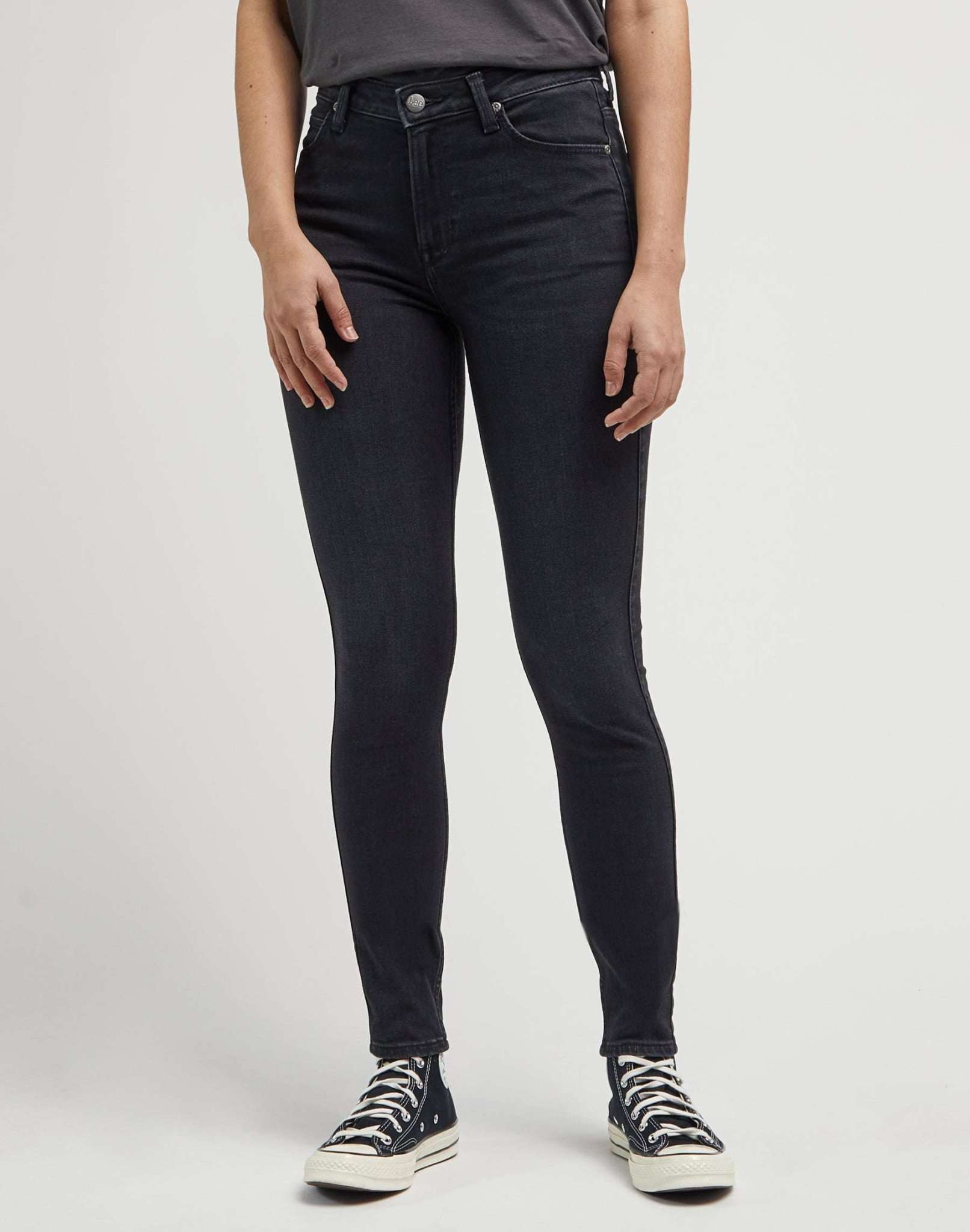 Scarlett High in jeans neri tinti Lee