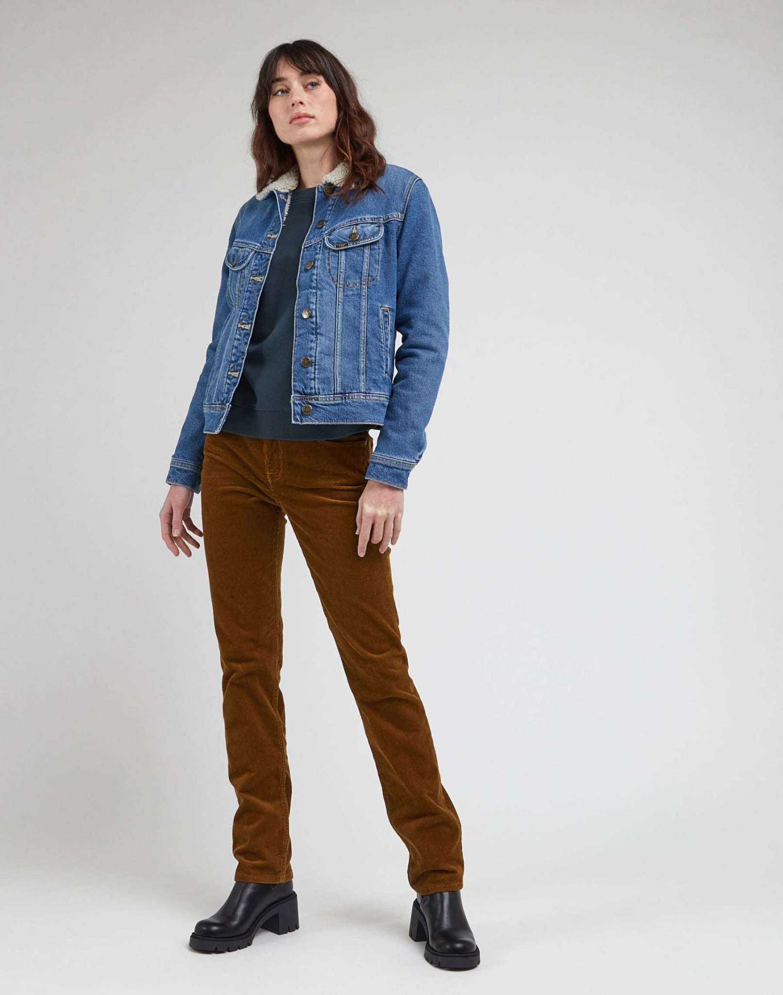 Pantaloni Marion Straight in Tumbleweed Lee