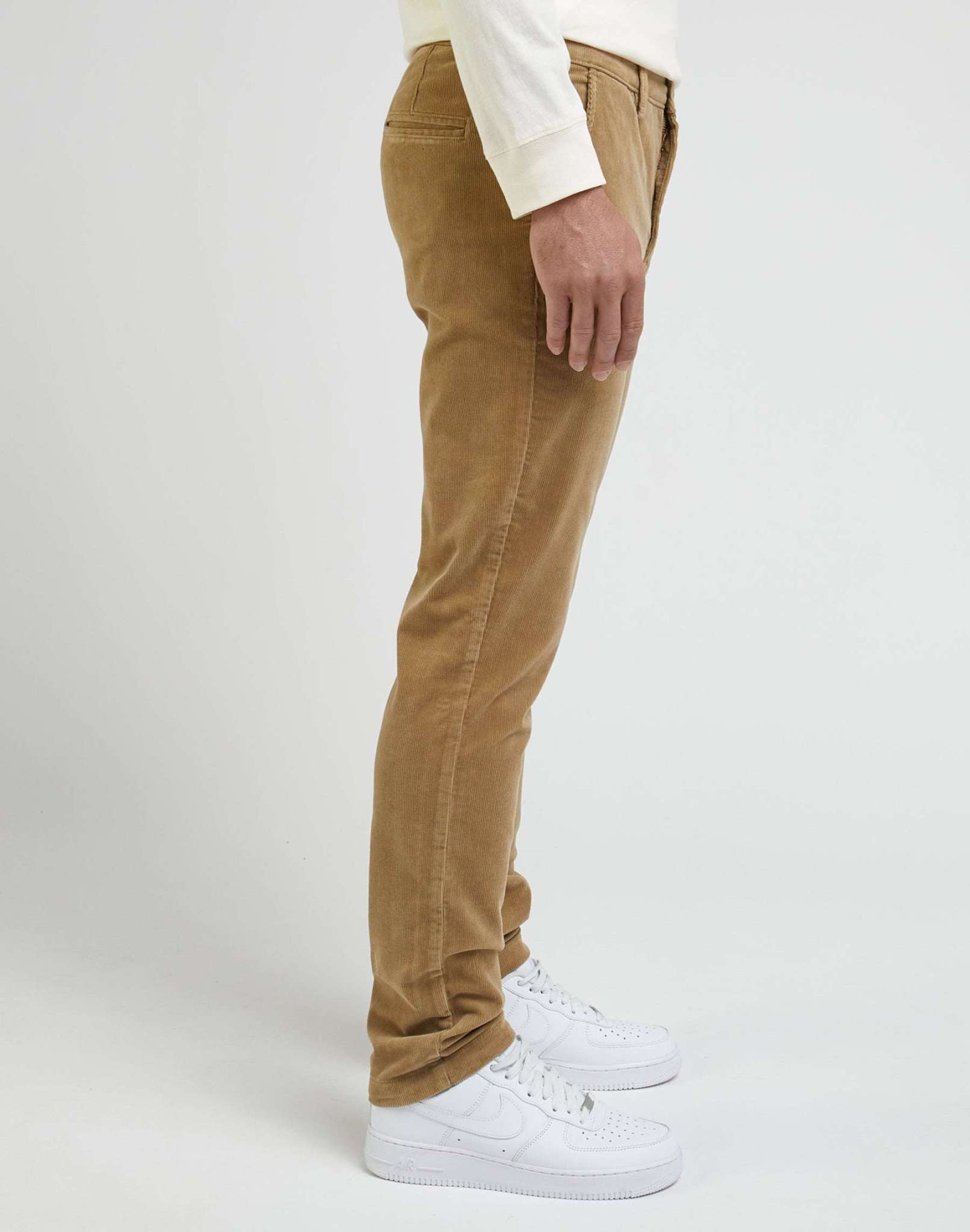 Pantaloni slim Chino in velluto a coste color argilla Lee