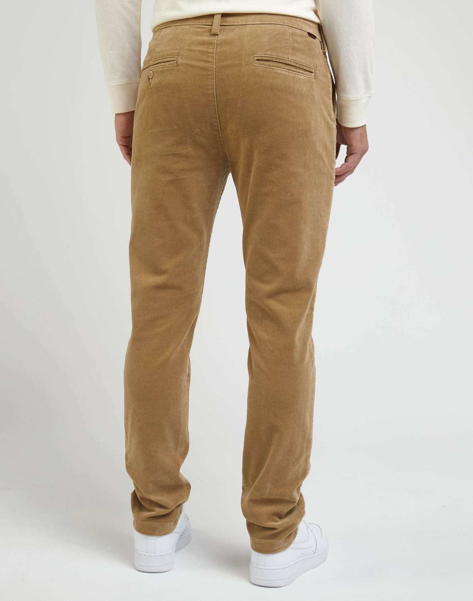 Pantaloni slim Chino in velluto a coste color argilla Lee
