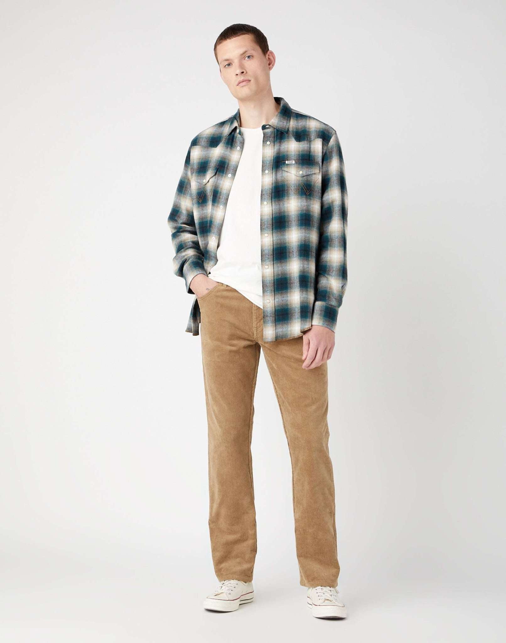 Pantaloni a coste Texas in piombo grigio Wrangler