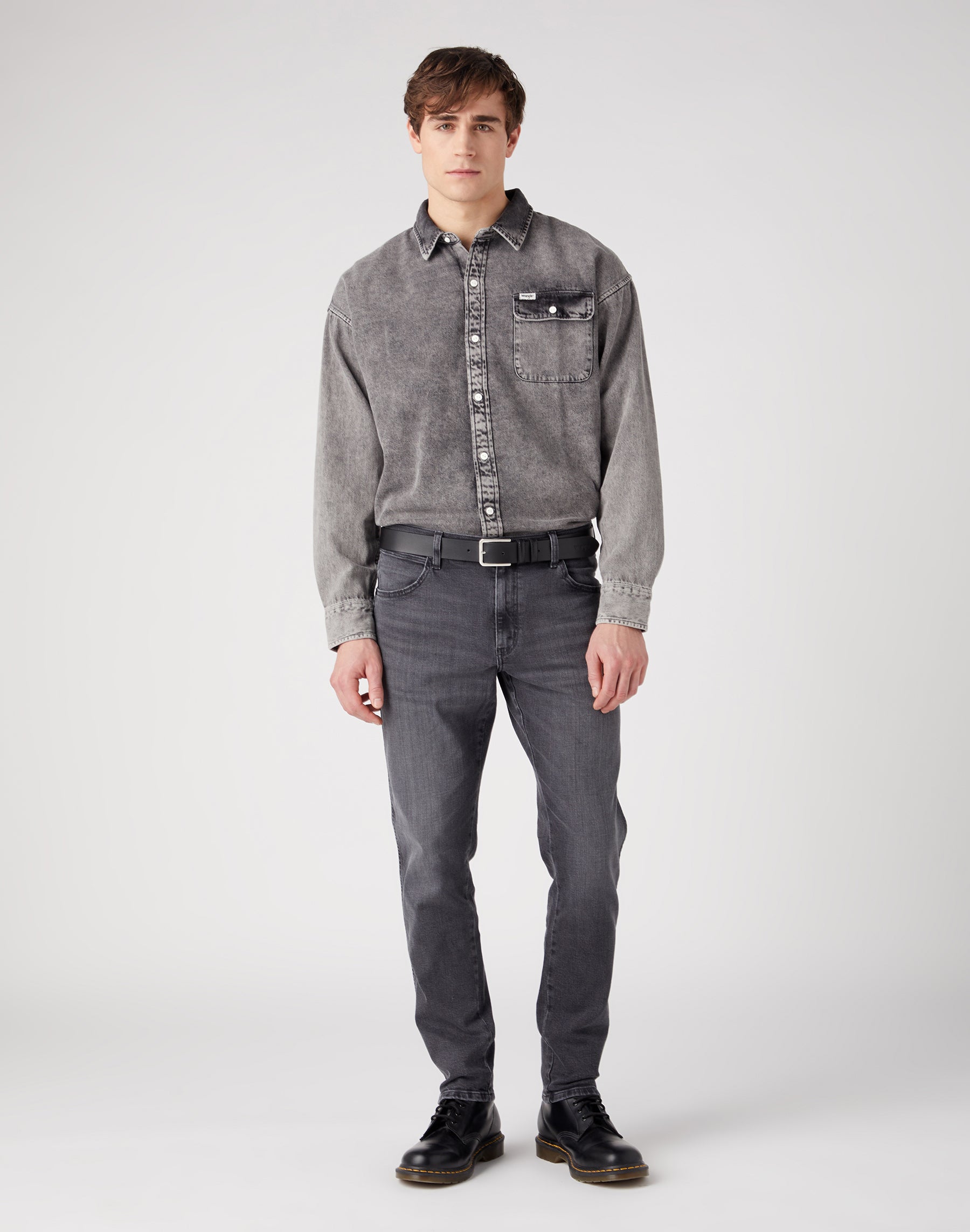 Cintura sottile in nero Cintura Wrangler