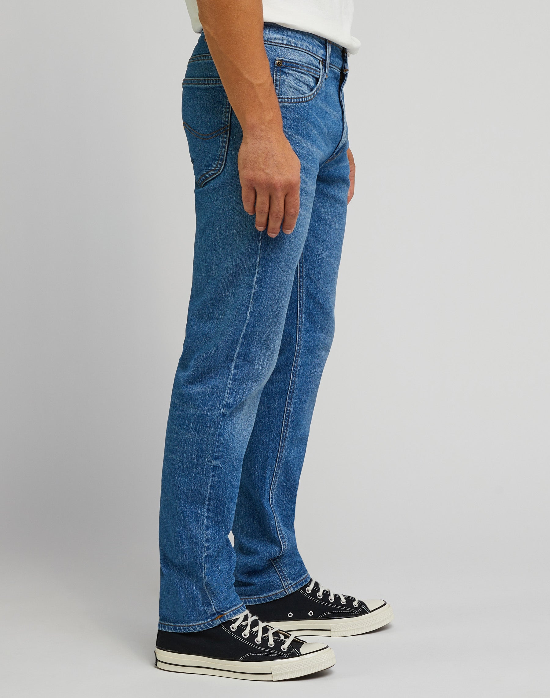 Daren Zip Fly in jeans vintage indaco Lee