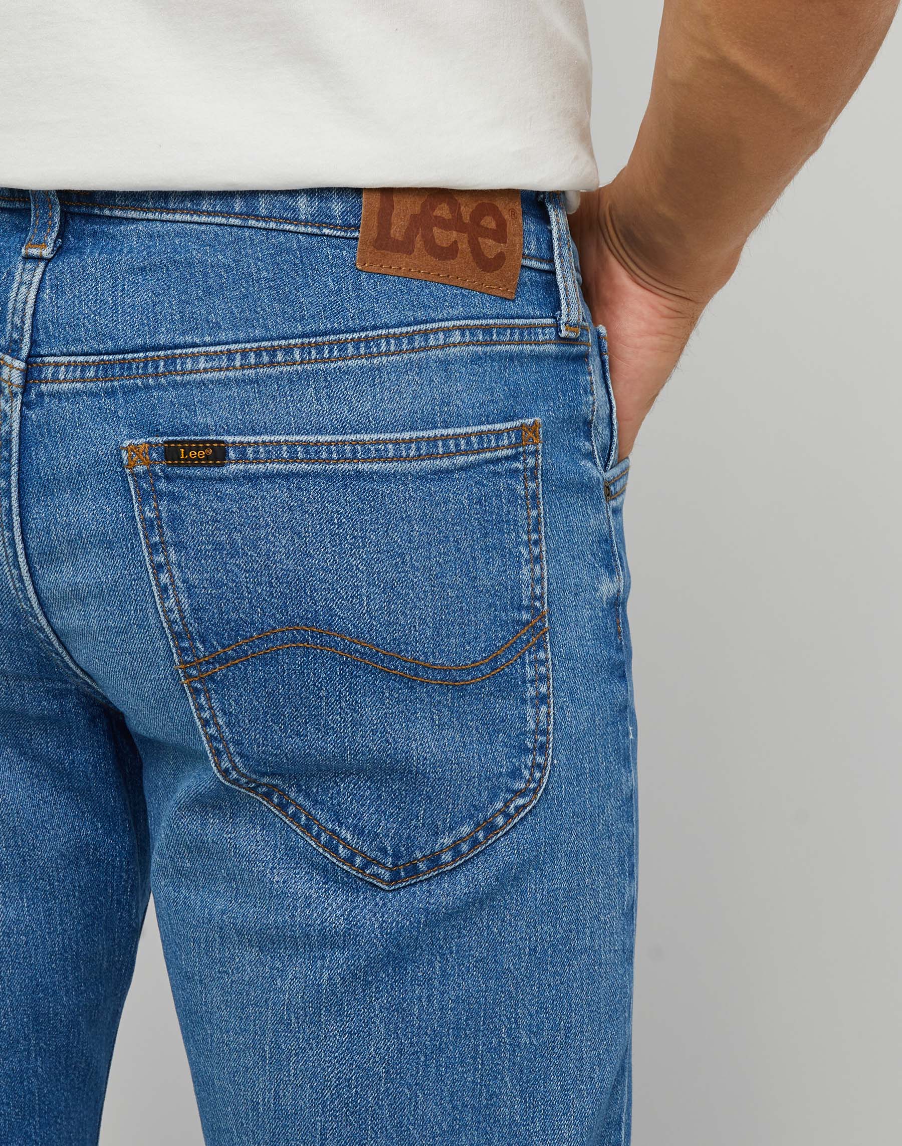 Daren Zip Fly in jeans vintage indaco Lee