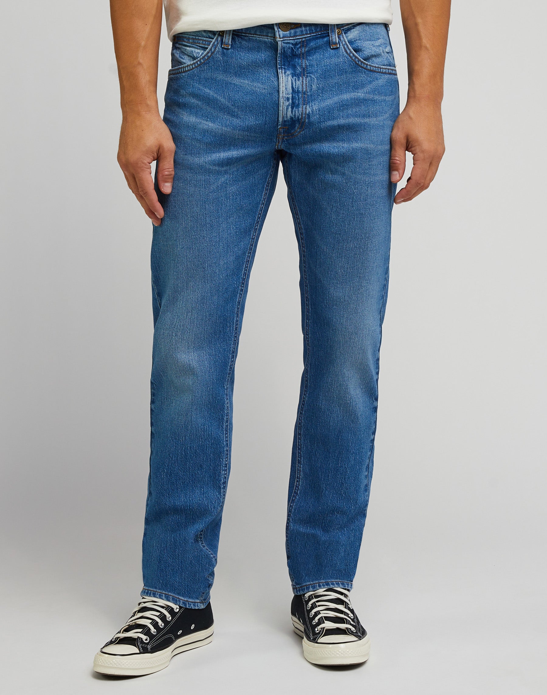 Daren Zip Fly in jeans vintage indaco Lee
