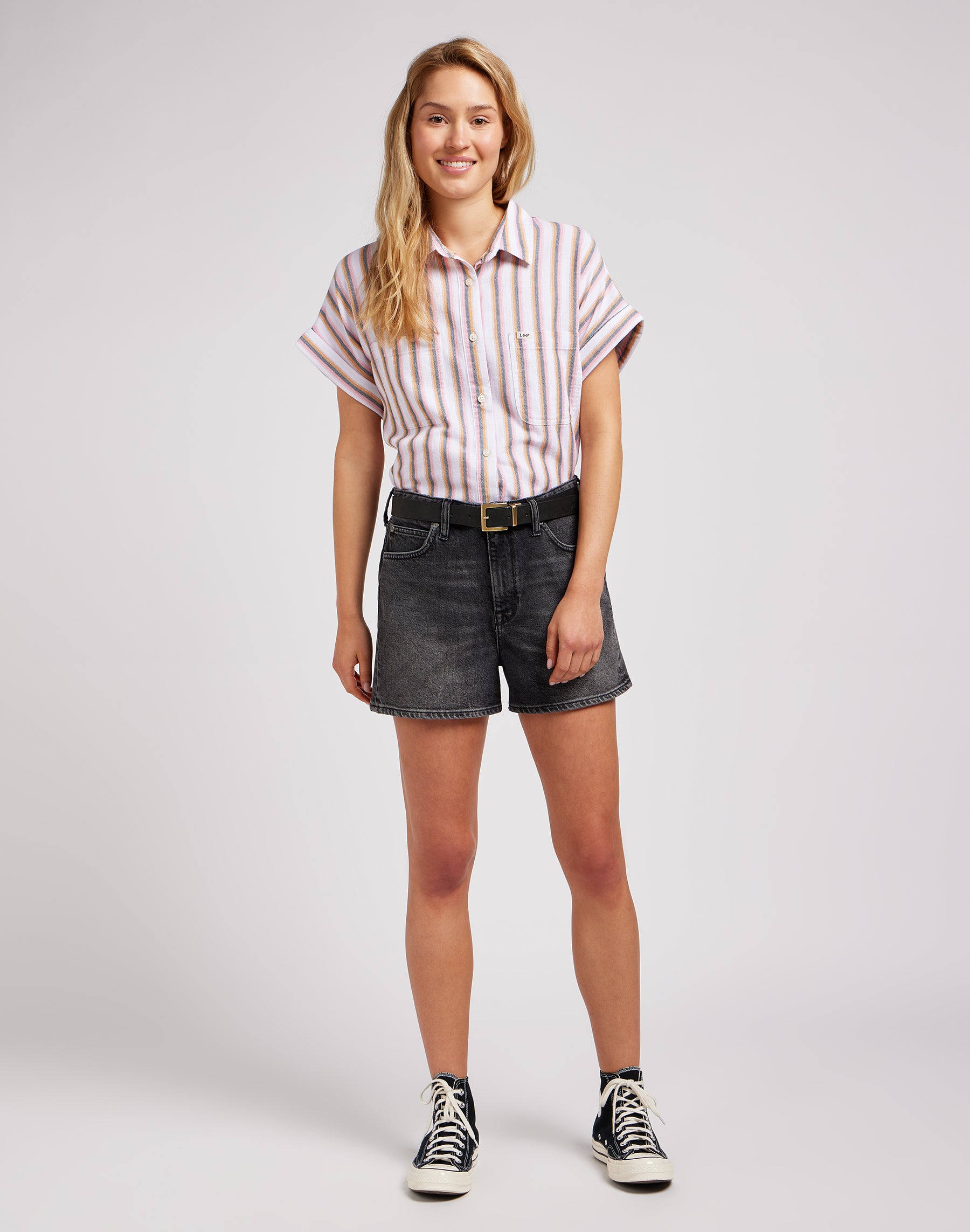 Pantaloncini Carol Short in denim nero raffinato Lee