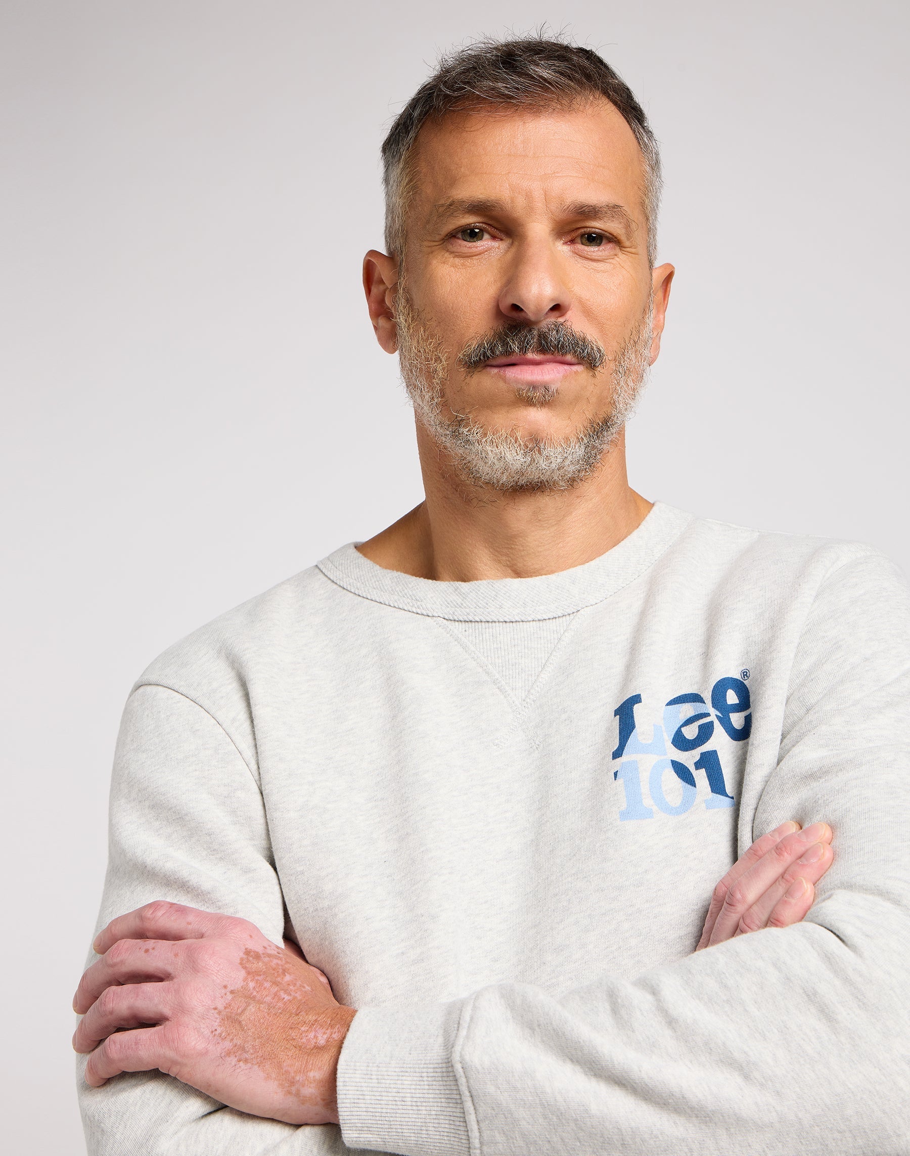 101 Maglione Rider in grigio lucido Mele Felpe Lee