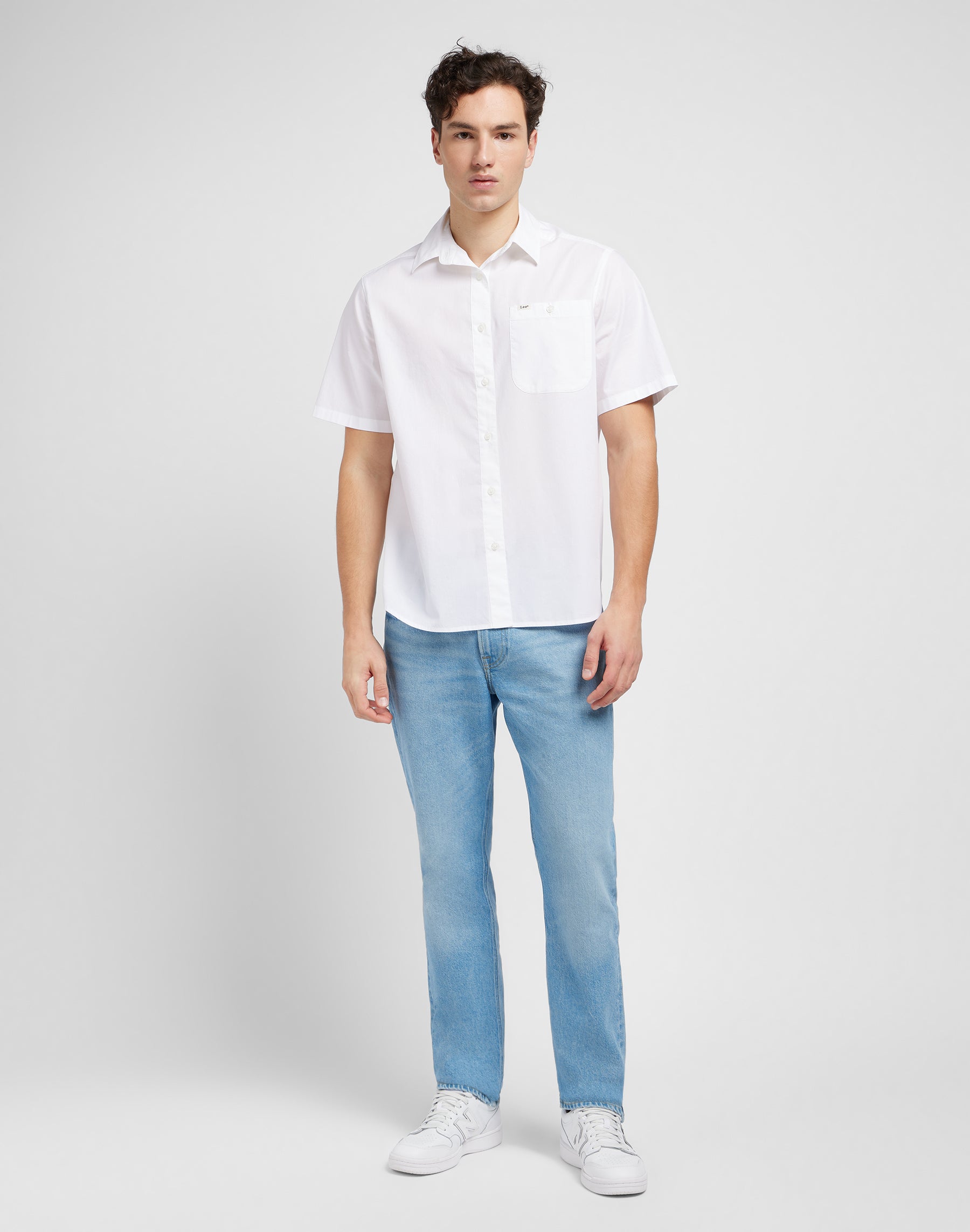 Camicia patch in camicie bianche brillanti Lee