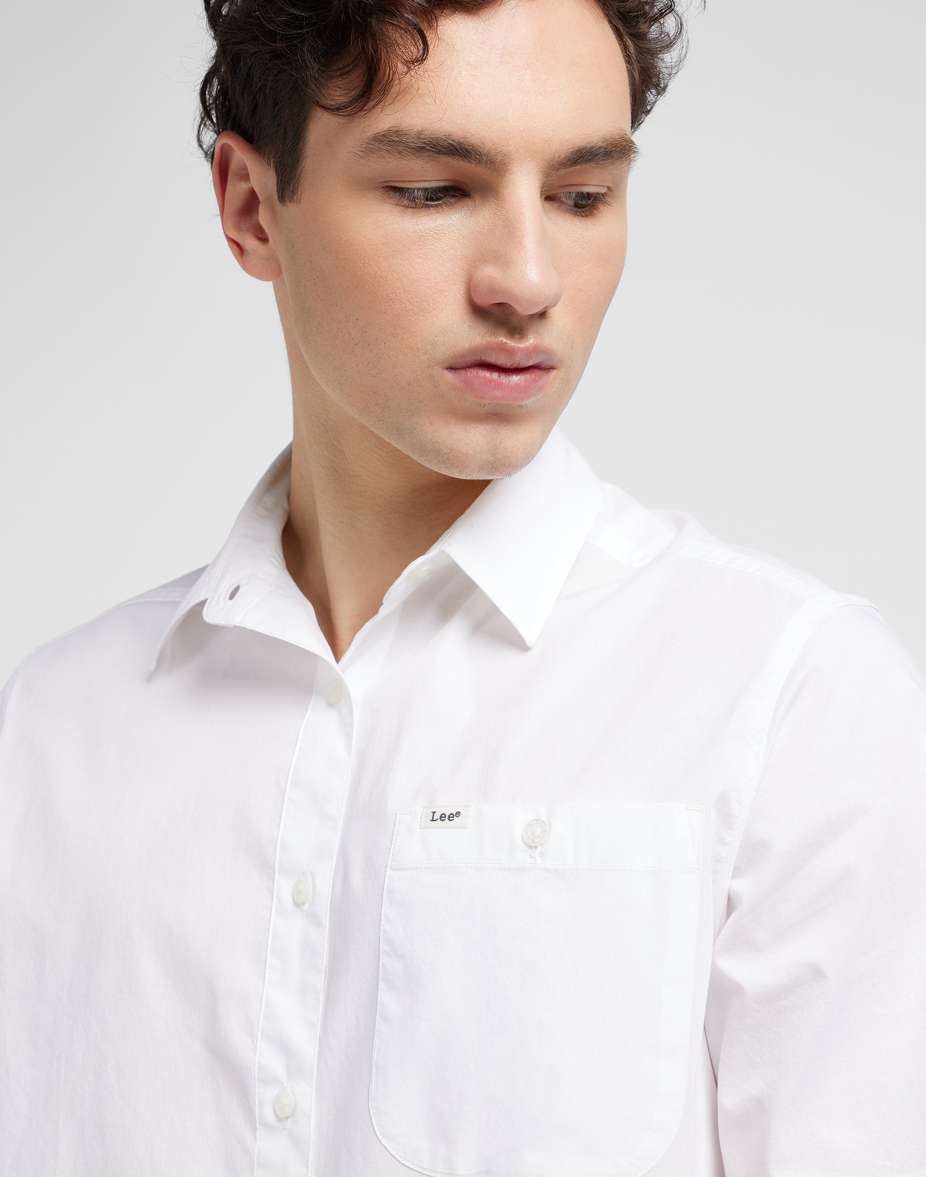 Camicia patch in camicie bianche brillanti Lee