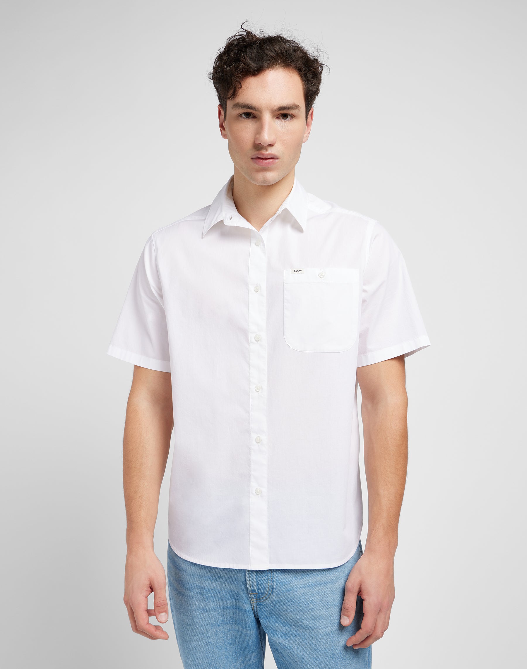 Camicia patch in camicie bianche brillanti Lee