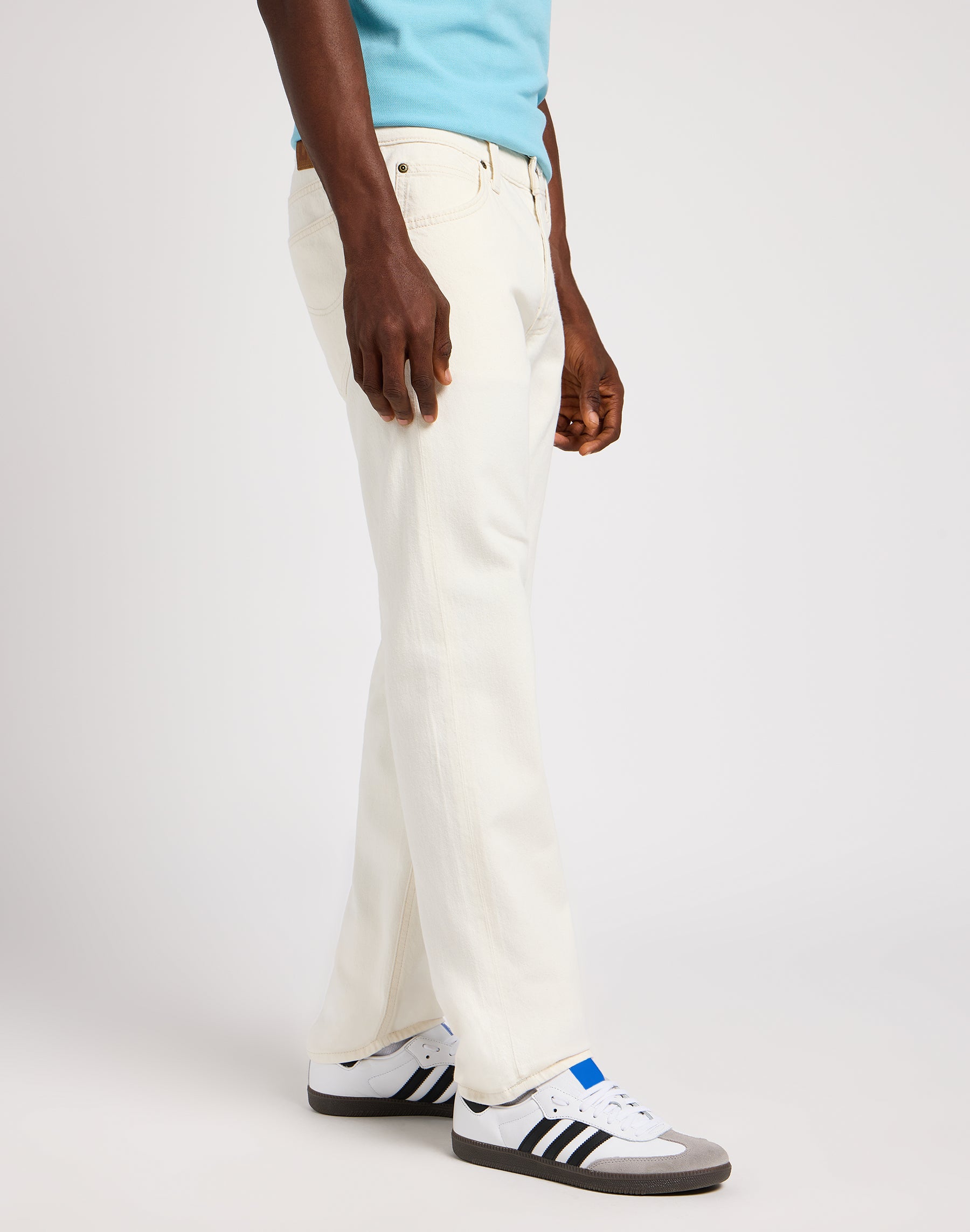 Daren Zip Fly in jeans bianchi Lee