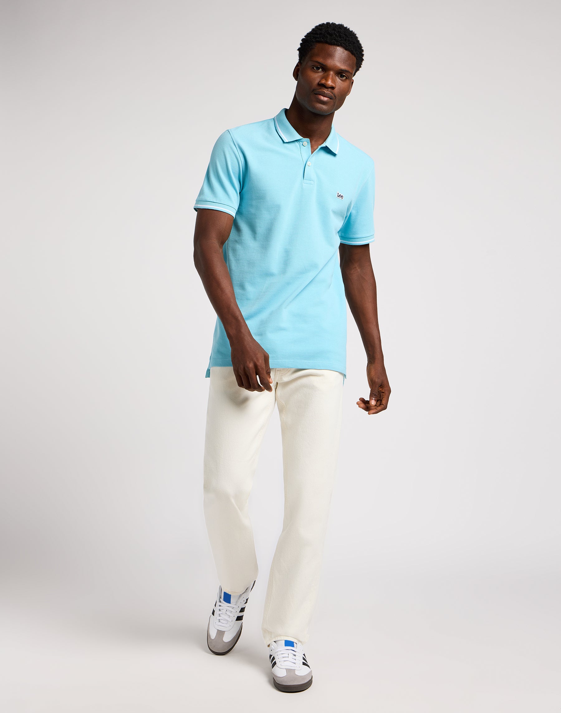 Daren Zip Fly in jeans bianchi Lee