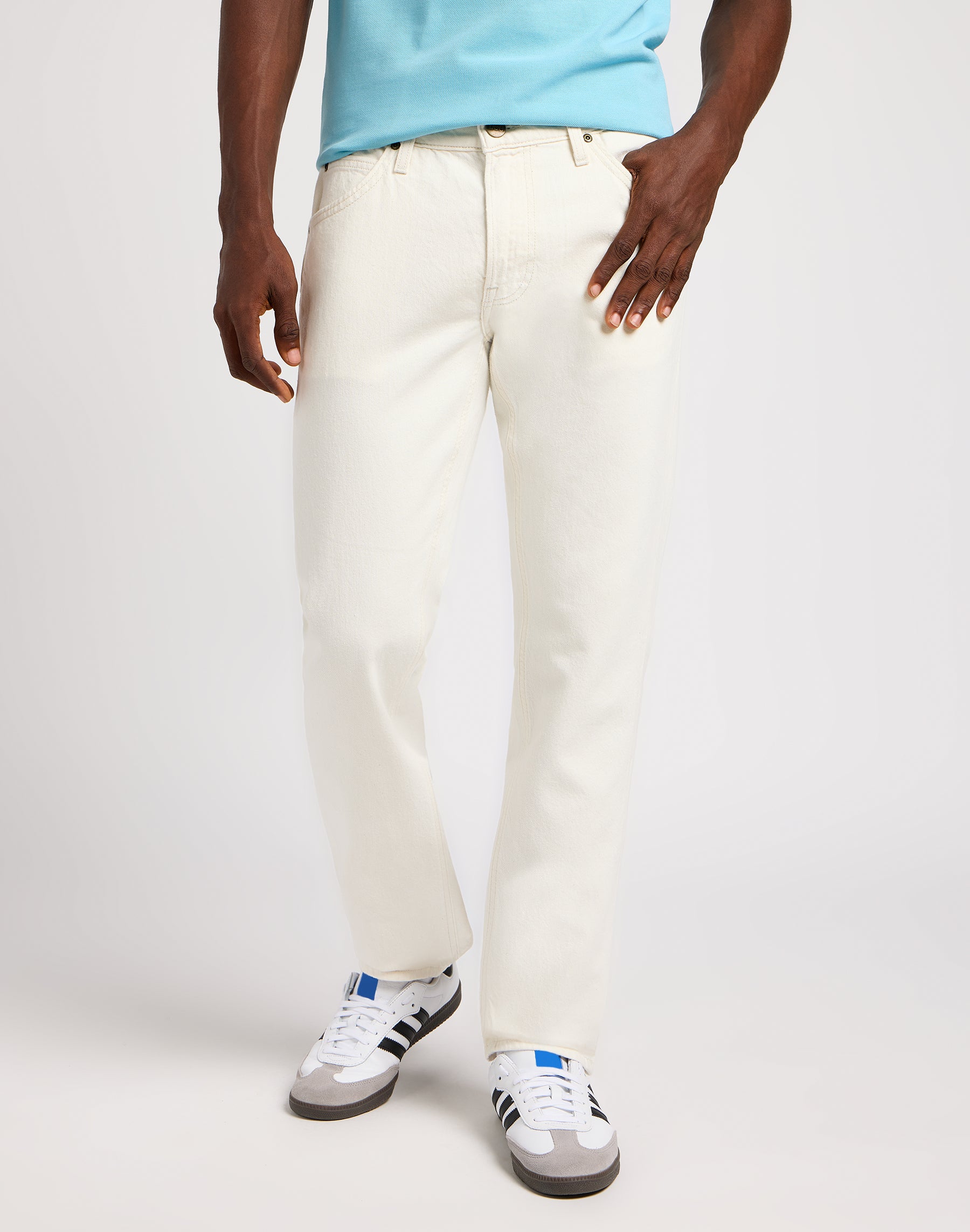 Daren Zip Fly in jeans bianchi Lee