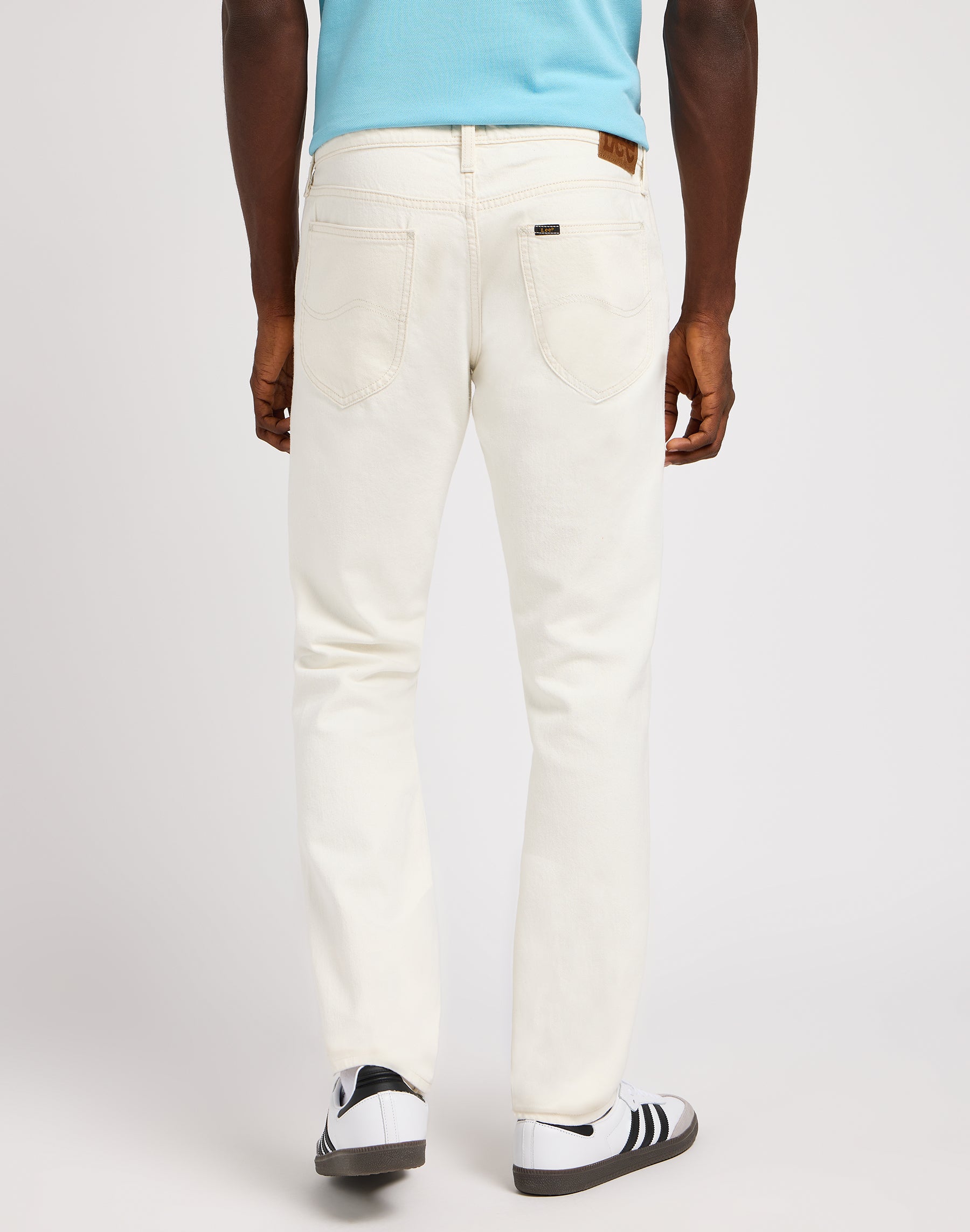 Daren Zip Fly in jeans bianchi Lee