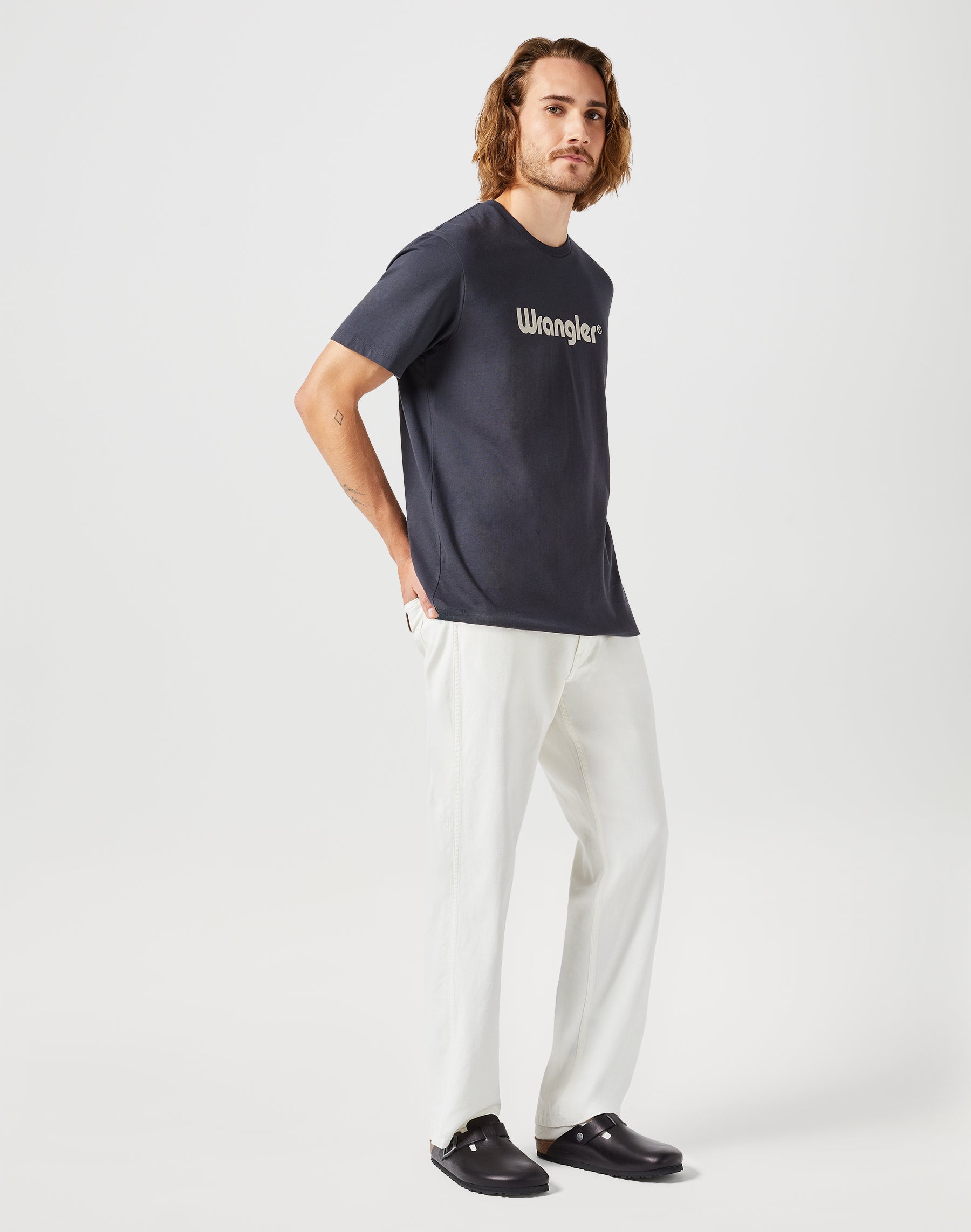 Maglietta con logo in nero Magliette Wrangler