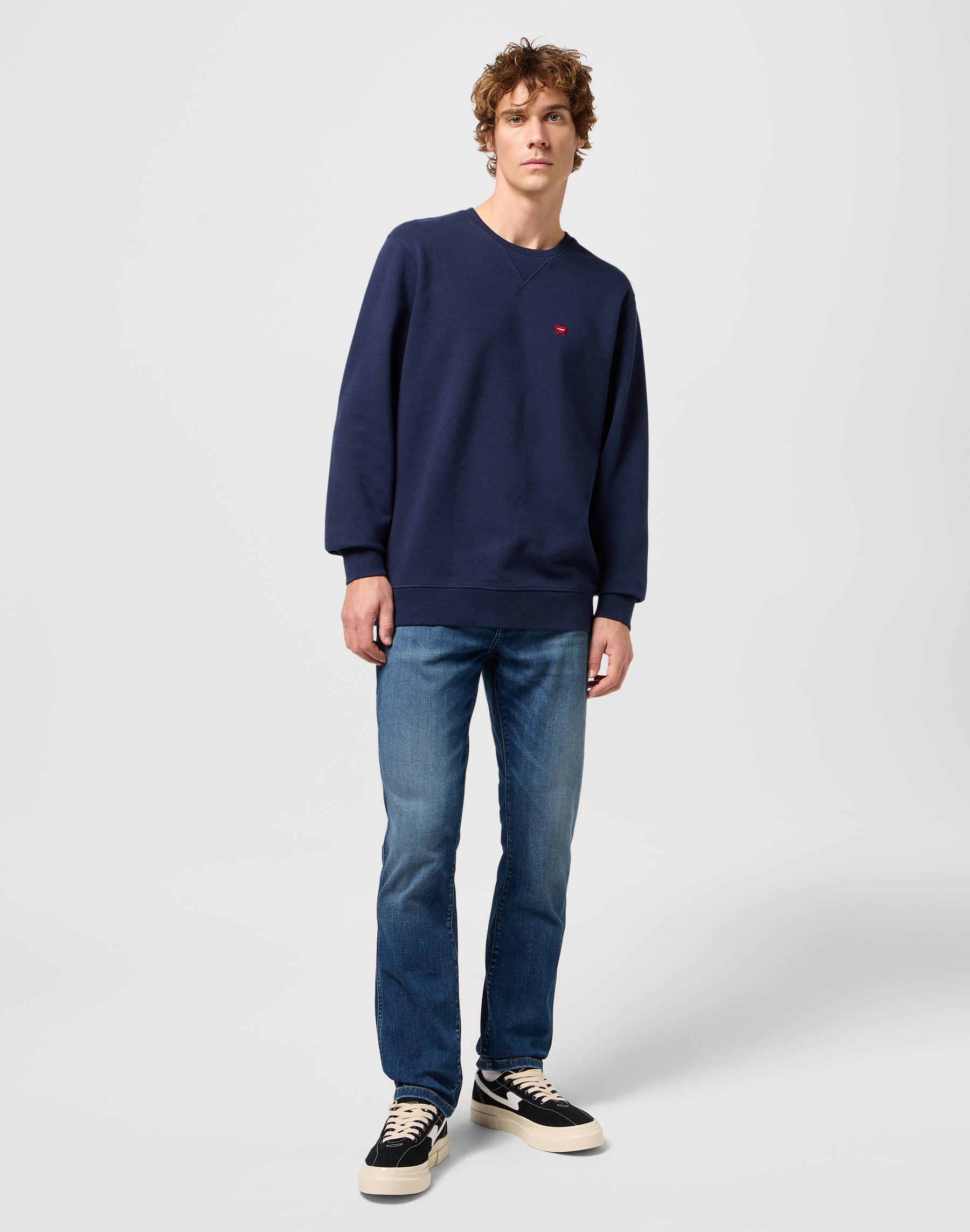 Felpa Wrangler Sign Off Crew in Navy