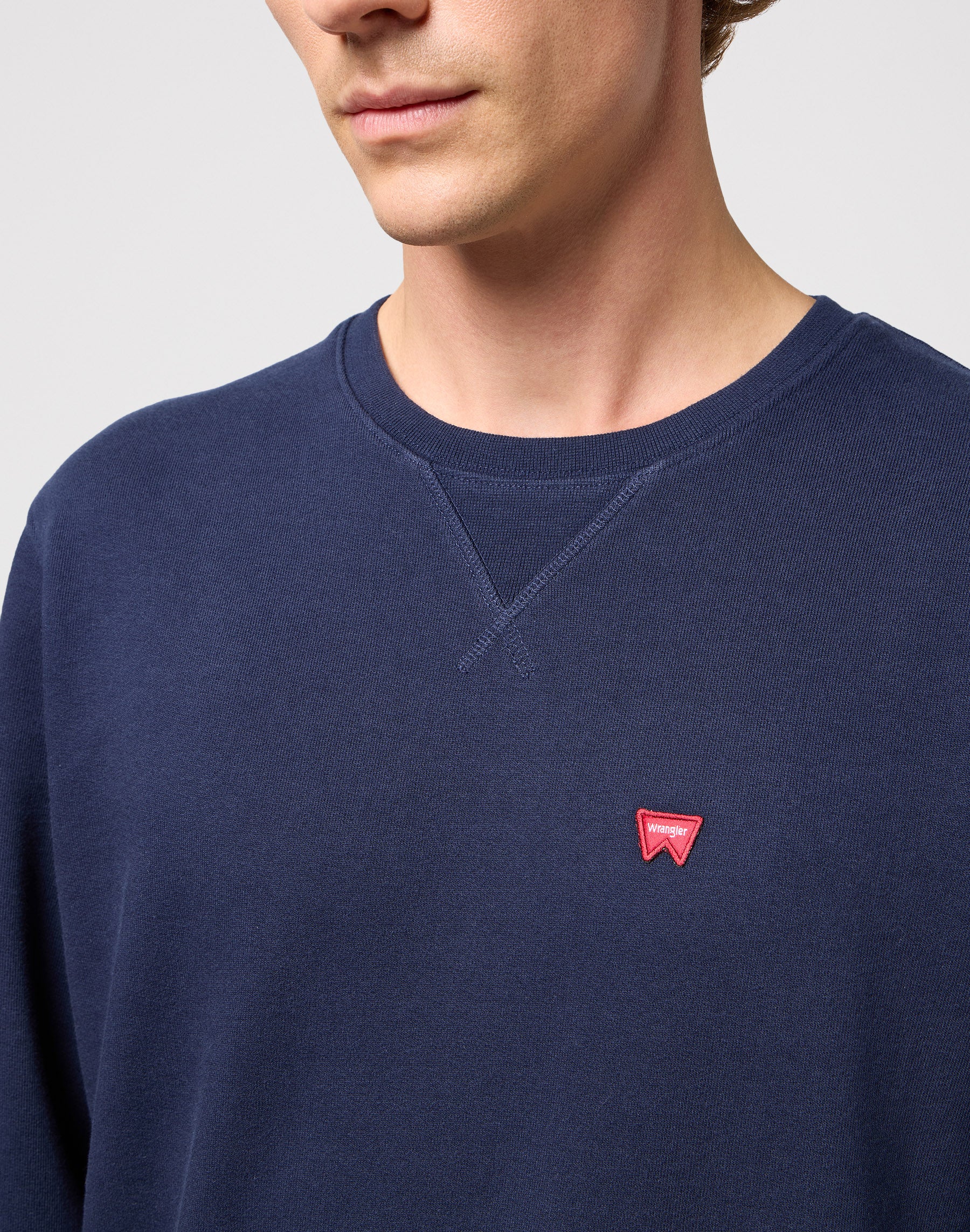 Felpa Wrangler Sign Off Crew in Navy