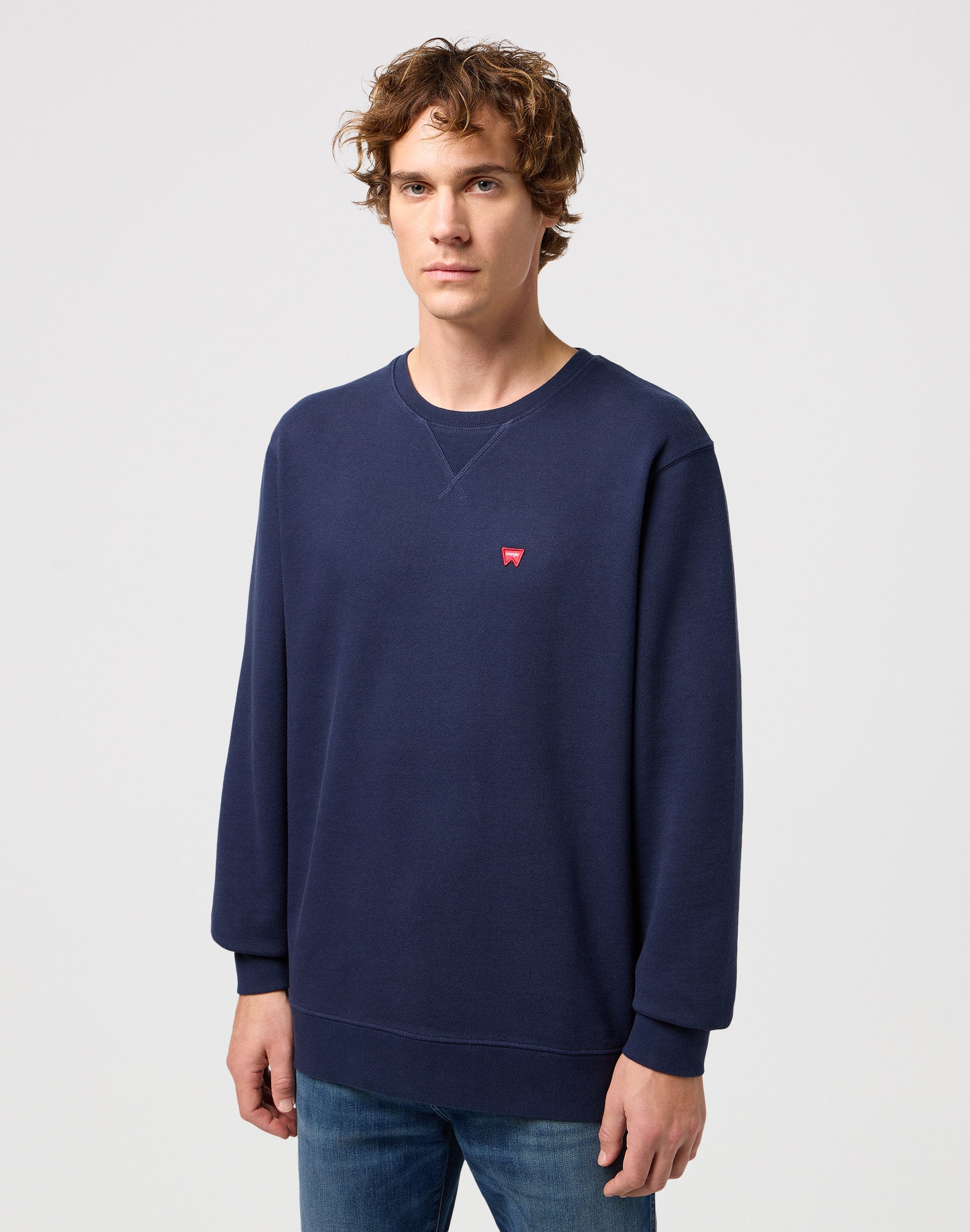 Felpa Wrangler Sign Off Crew in Navy