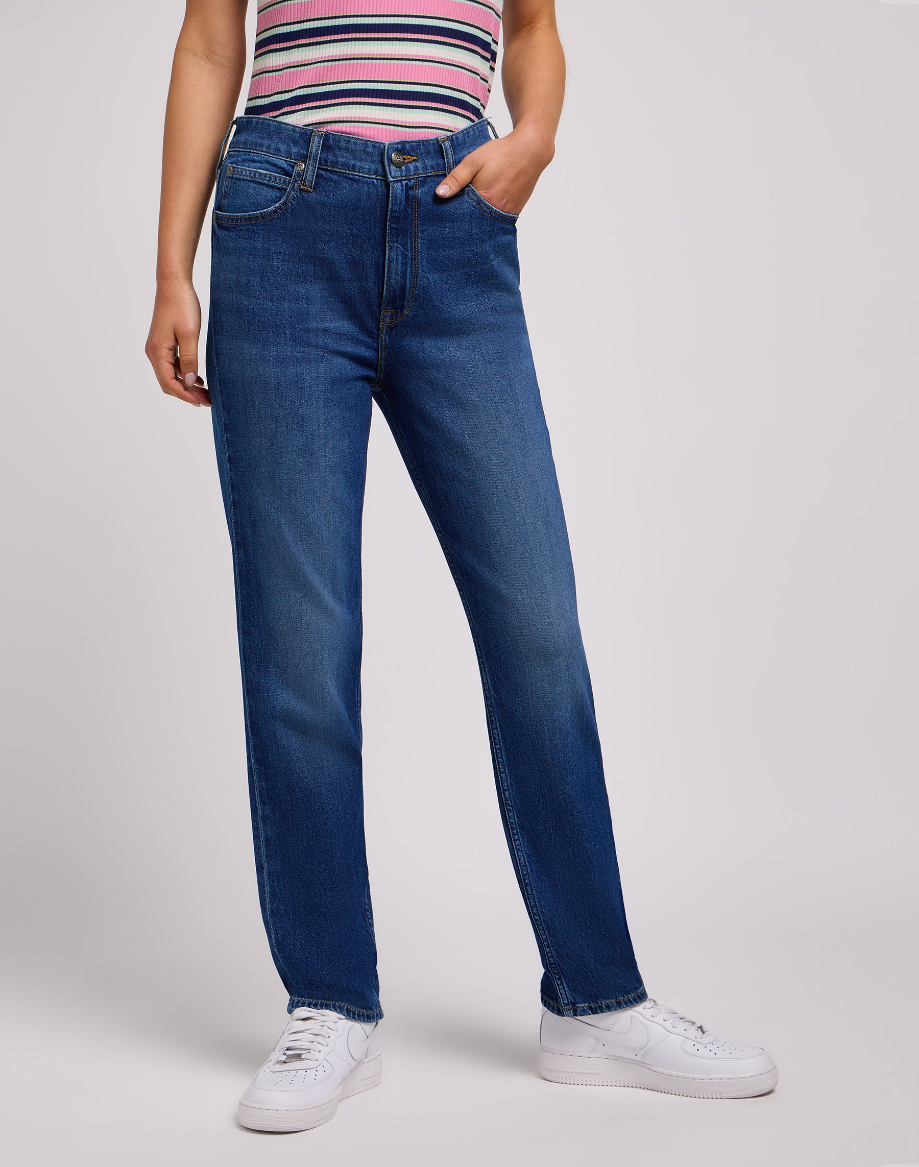 Carol in jeans Little Mix Up Lee
