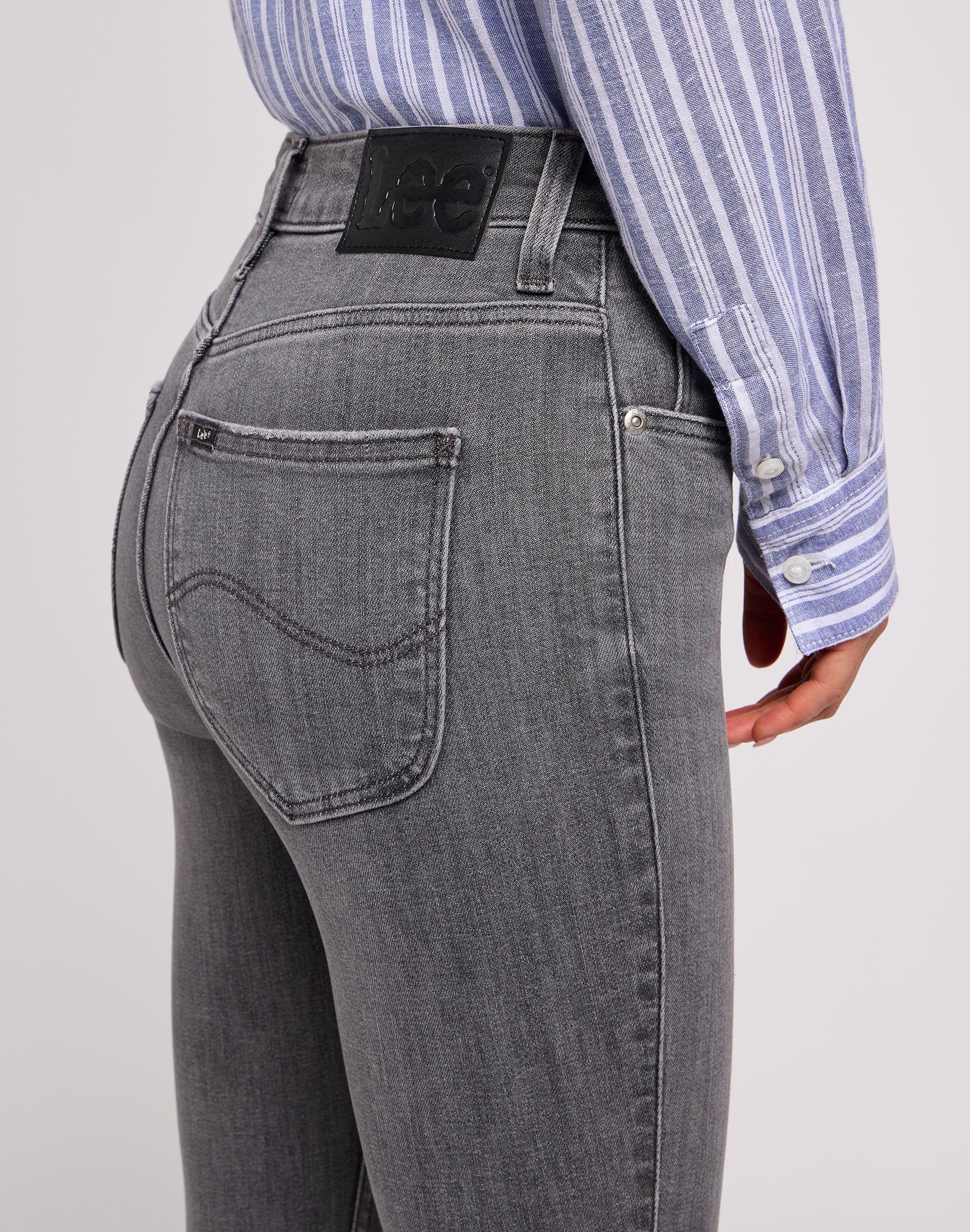 Scarlett High Zip in jeans Ash Stone Lee
