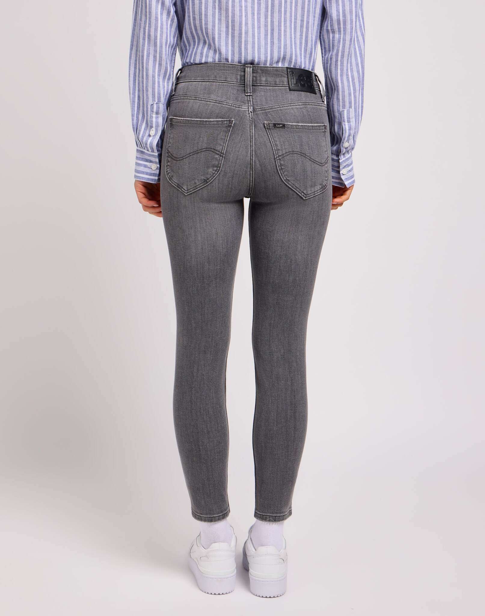 Scarlett High Zip in jeans Ash Stone Lee