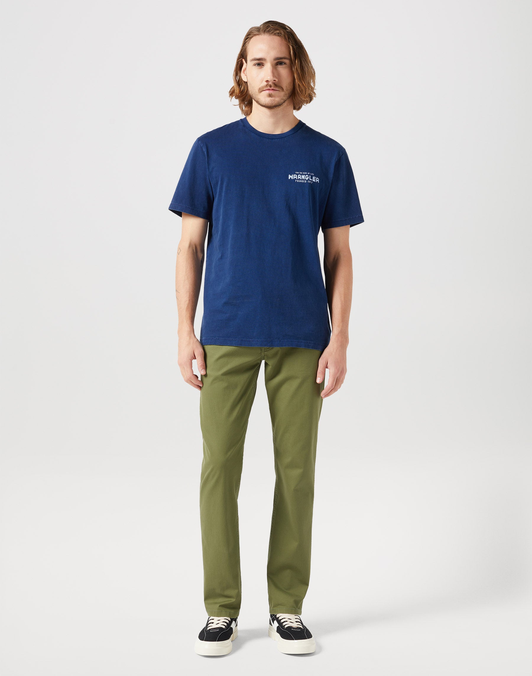 Pantaloni Greensboro Low Stretch in Olive Wrangler
