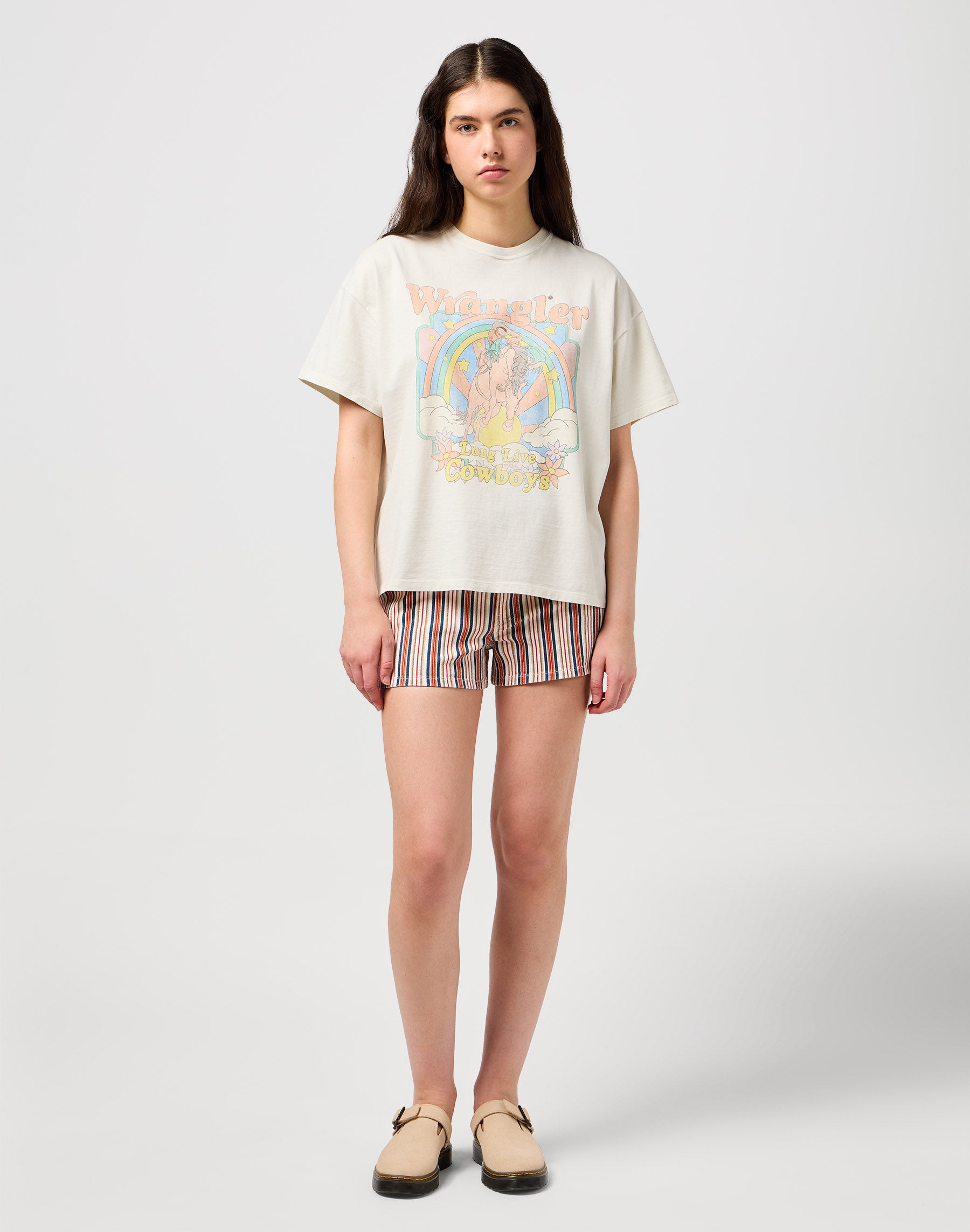 Pantaloncini corti vintage con strisce americane Wrangler