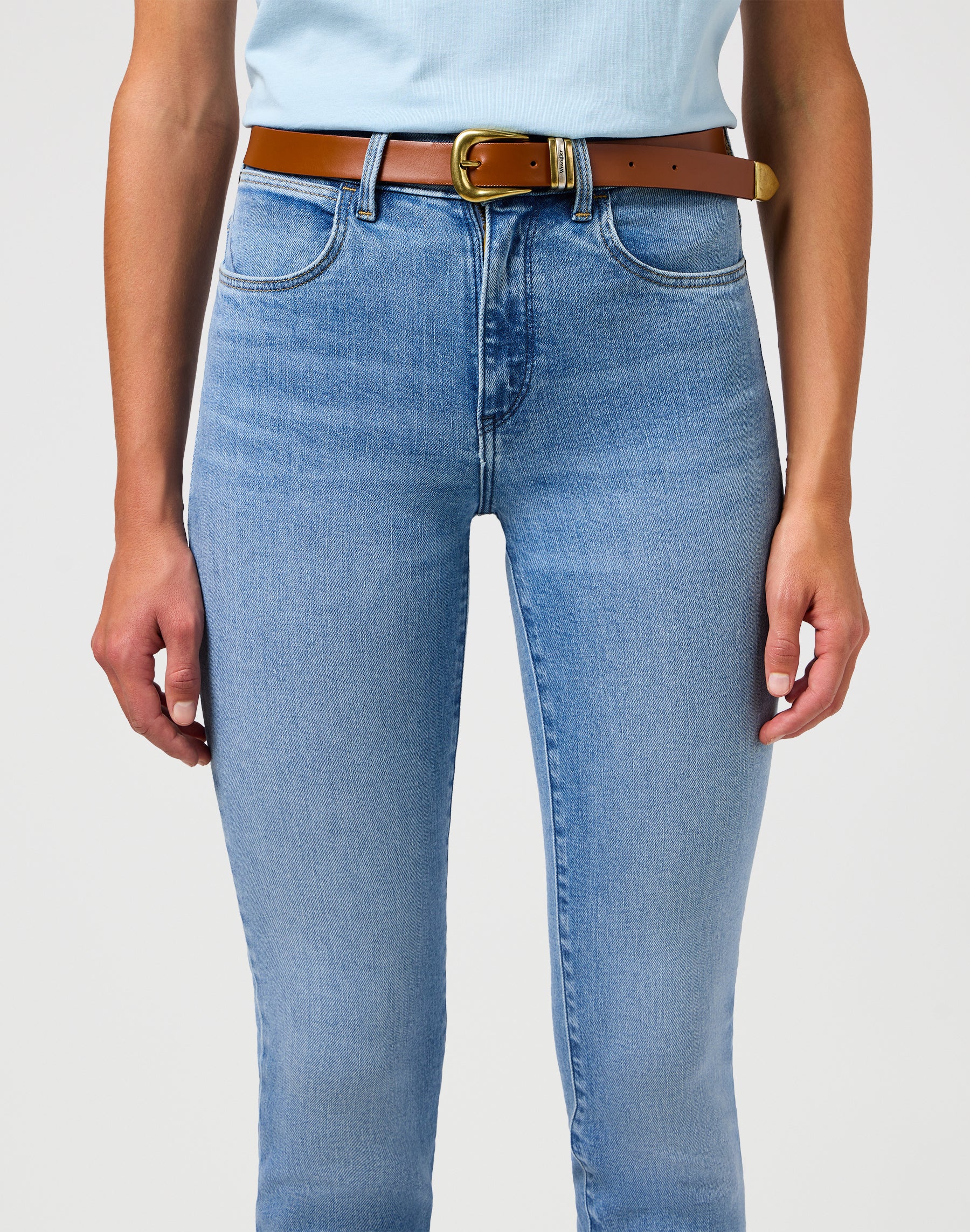 Cintura a triplo anello in Cognac Cintura Wrangler