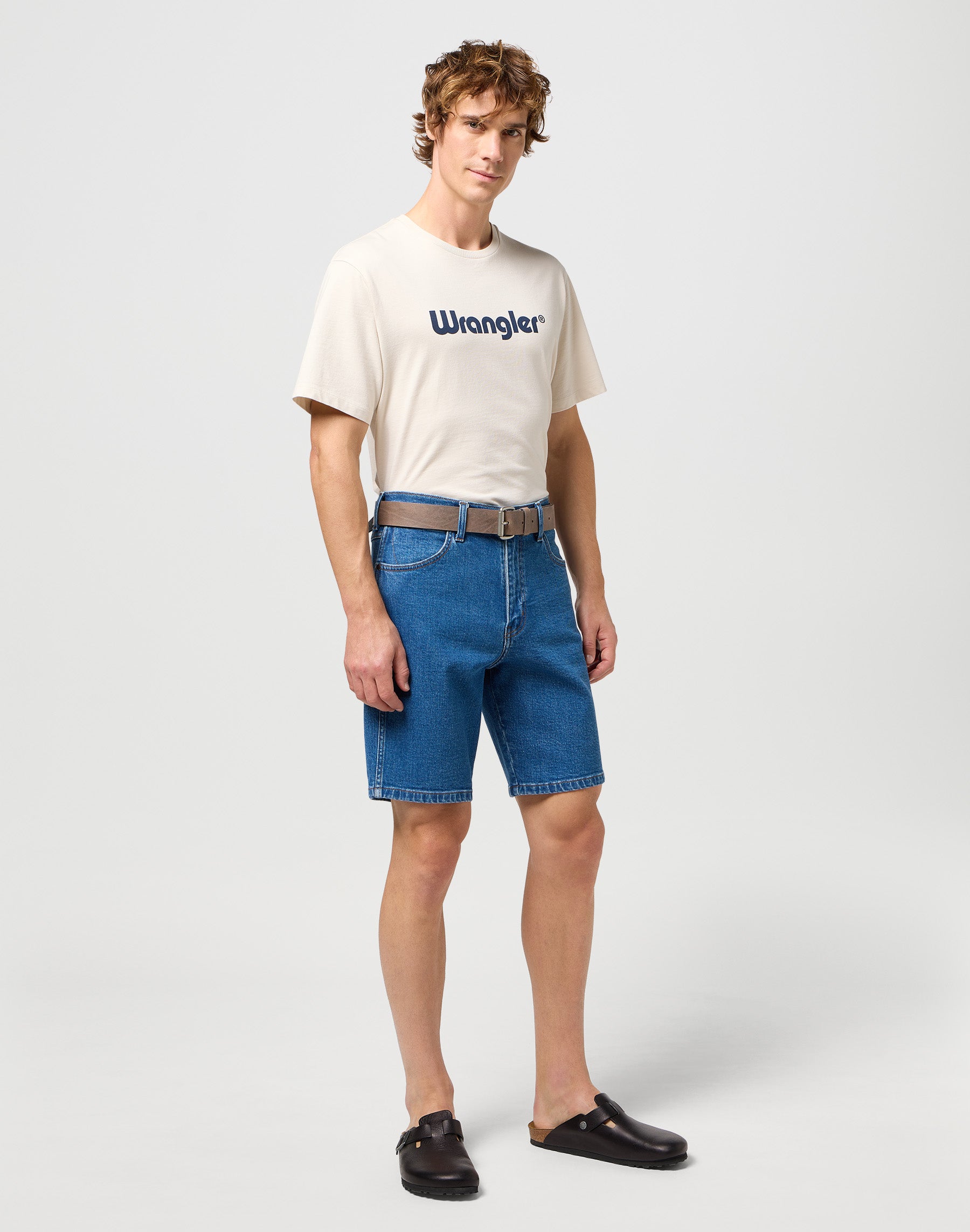 Cintura con fibbia a rullo in Plaza Taupe Cintura Wrangler