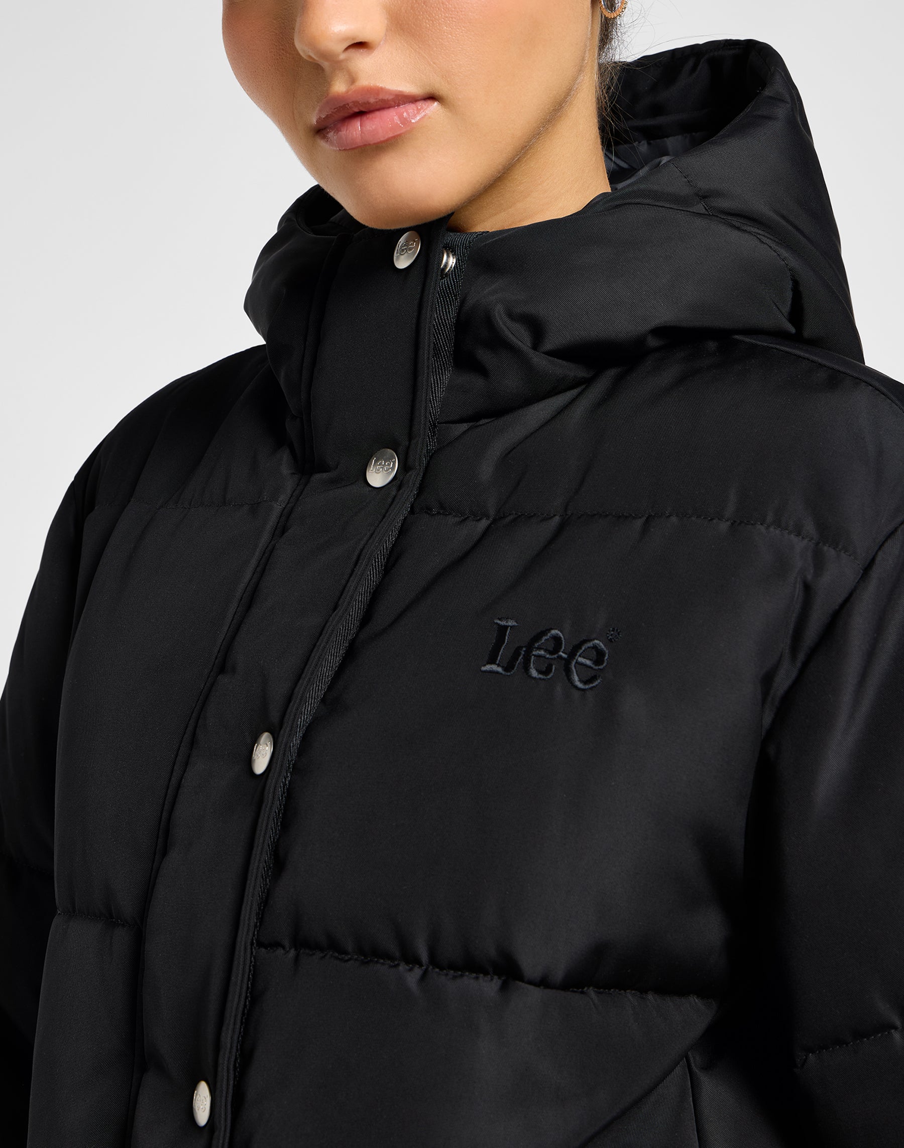 Giacca lunga Puffer in Unionall Black Jackets Lee