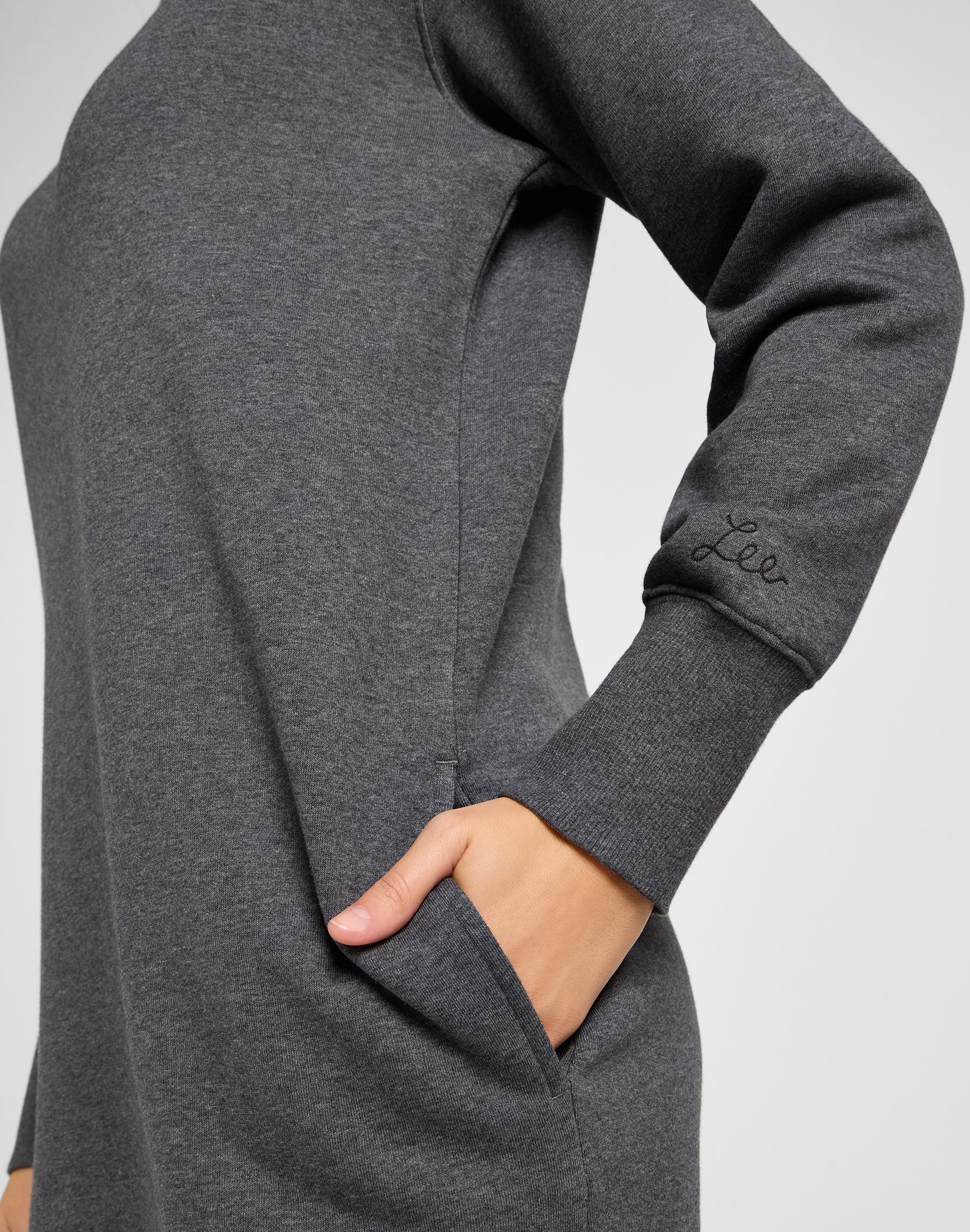 Vestito in felpa Raglan in grigio antracite Abiti Lee