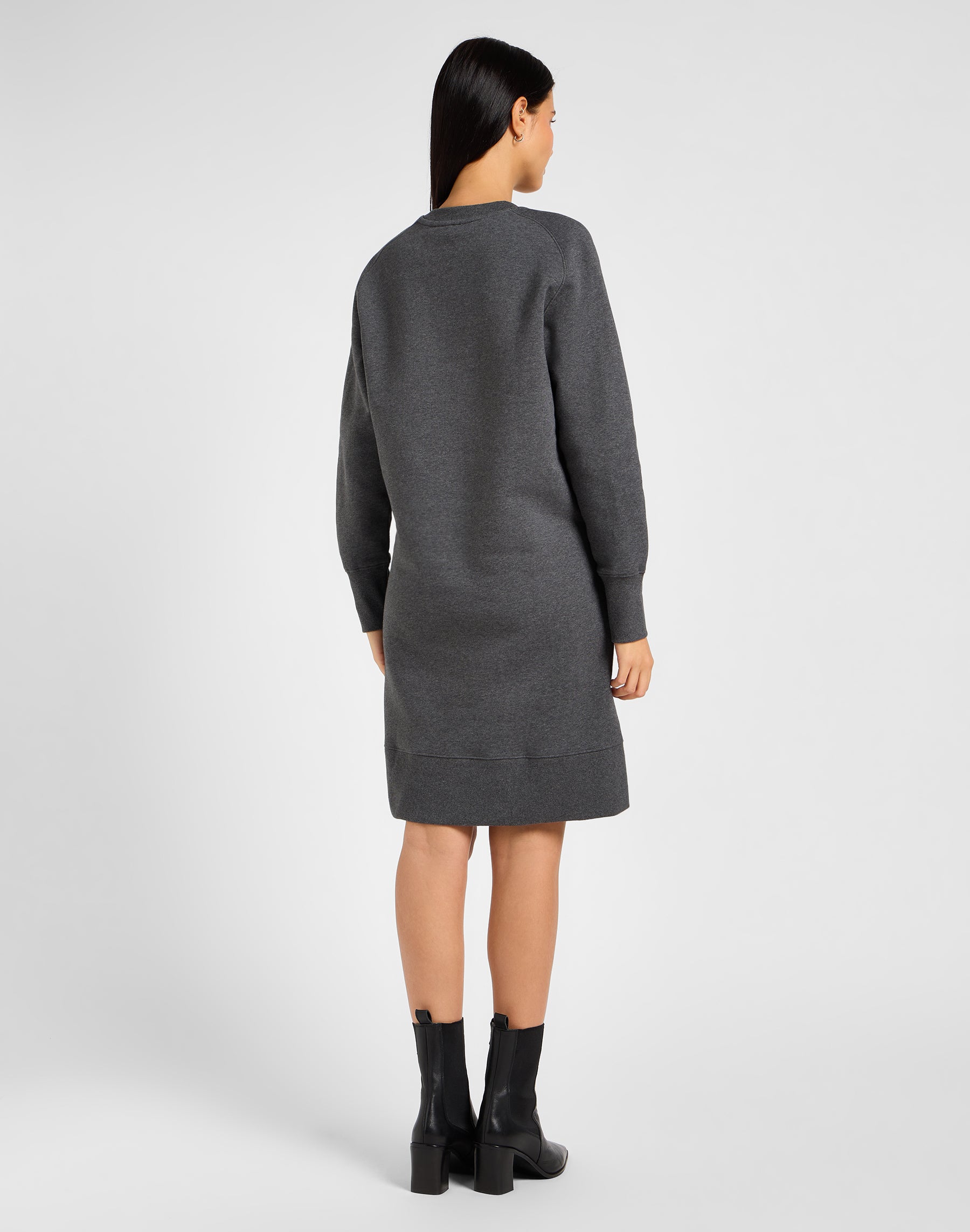 Vestito in felpa Raglan in grigio antracite Abiti Lee