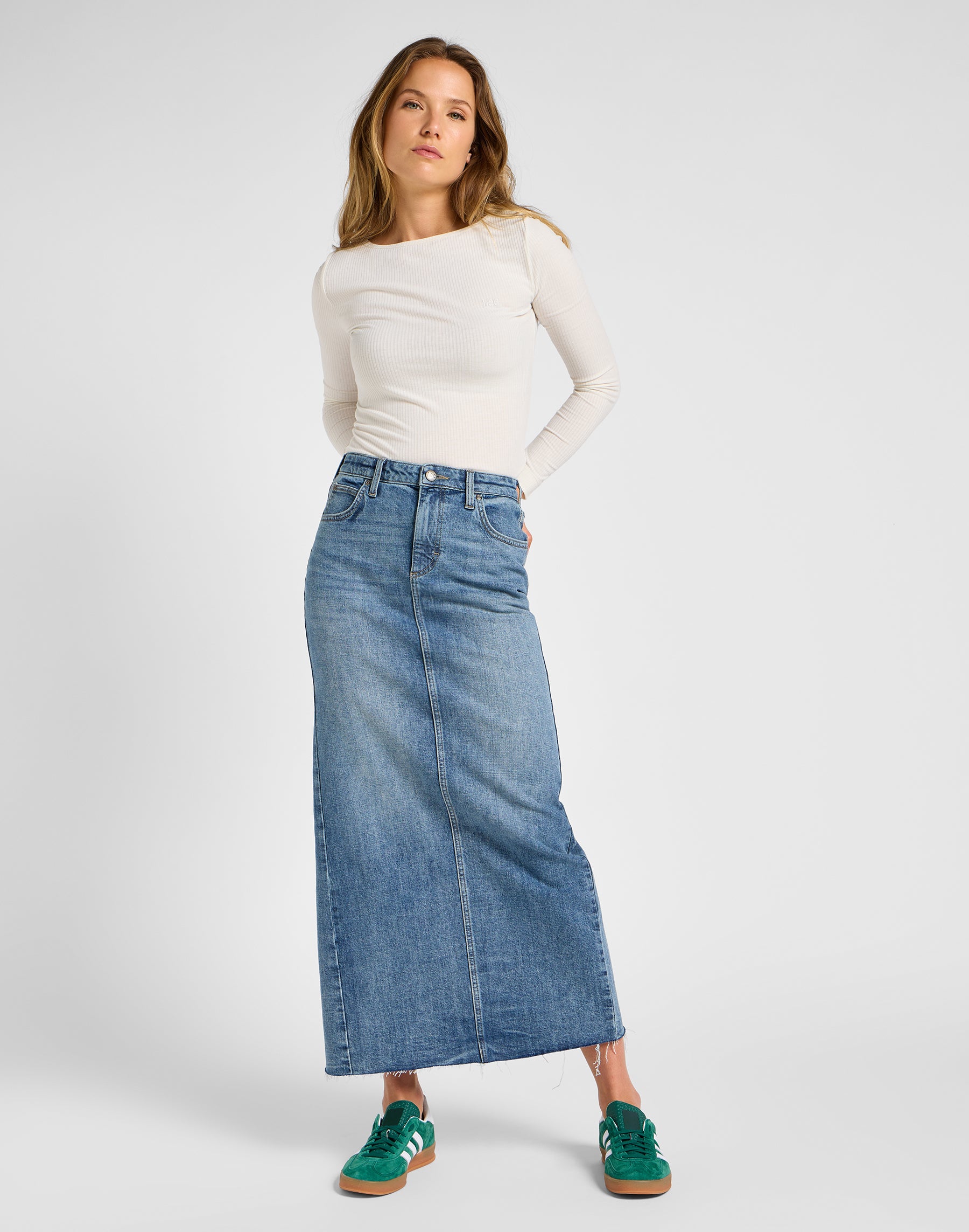 Maxi gonna con spacco sul retro in Set Free Skirts Lee