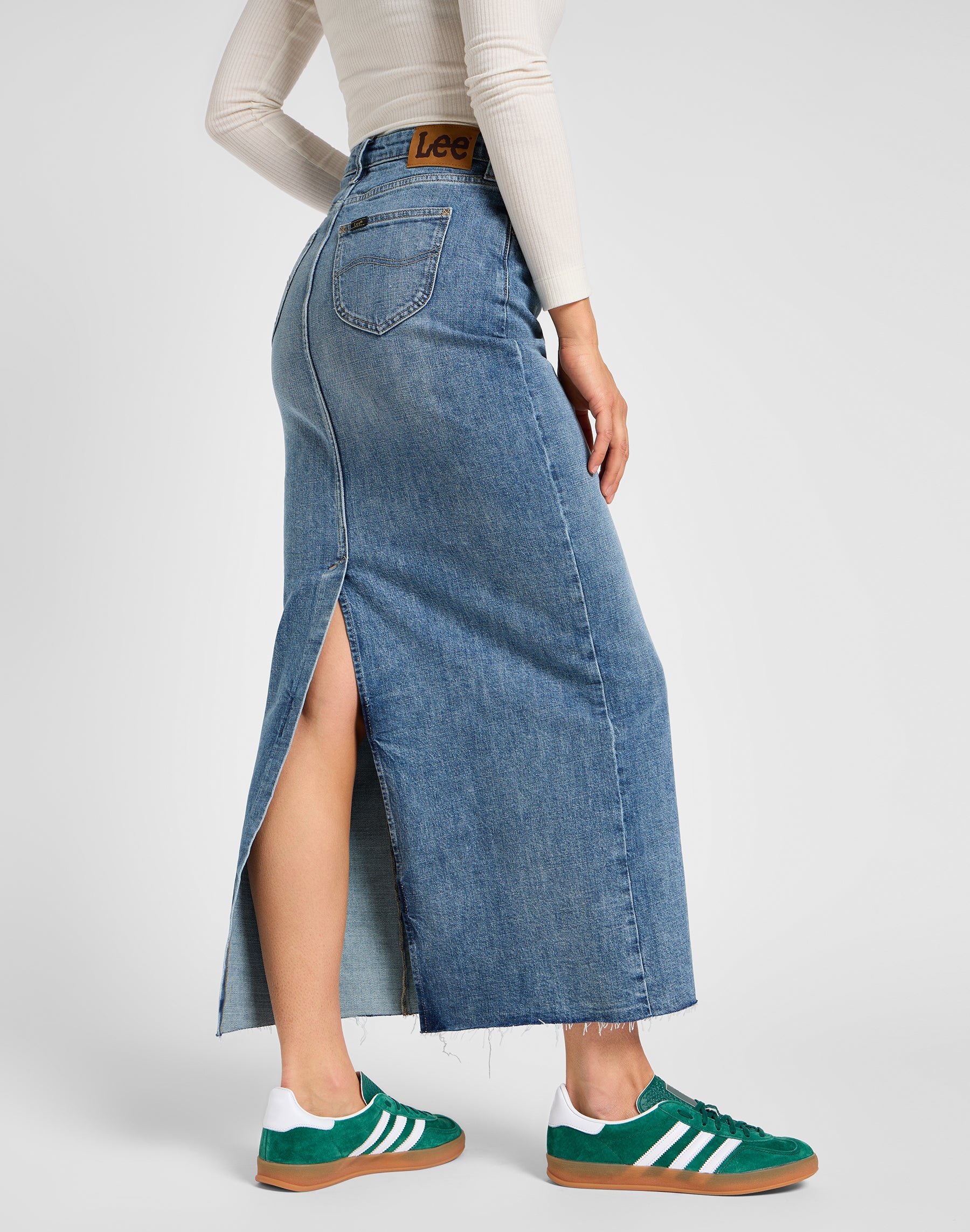 Maxi gonna con spacco sul retro in Set Free Skirts Lee