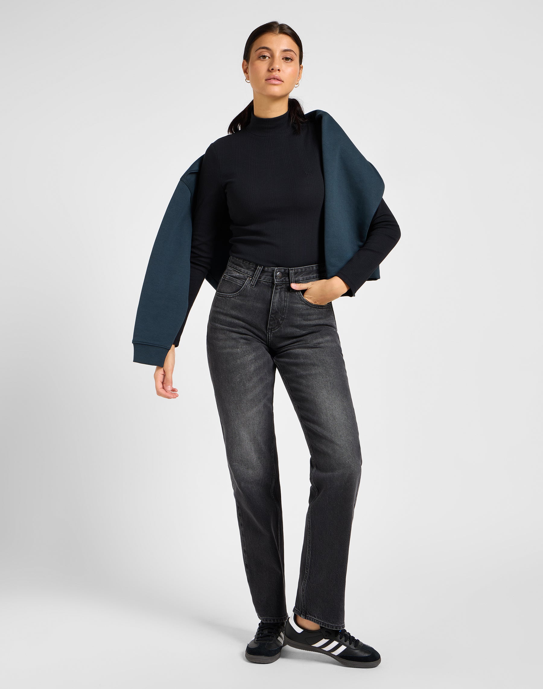 Rider Classic in jeans neri anneriti Lee