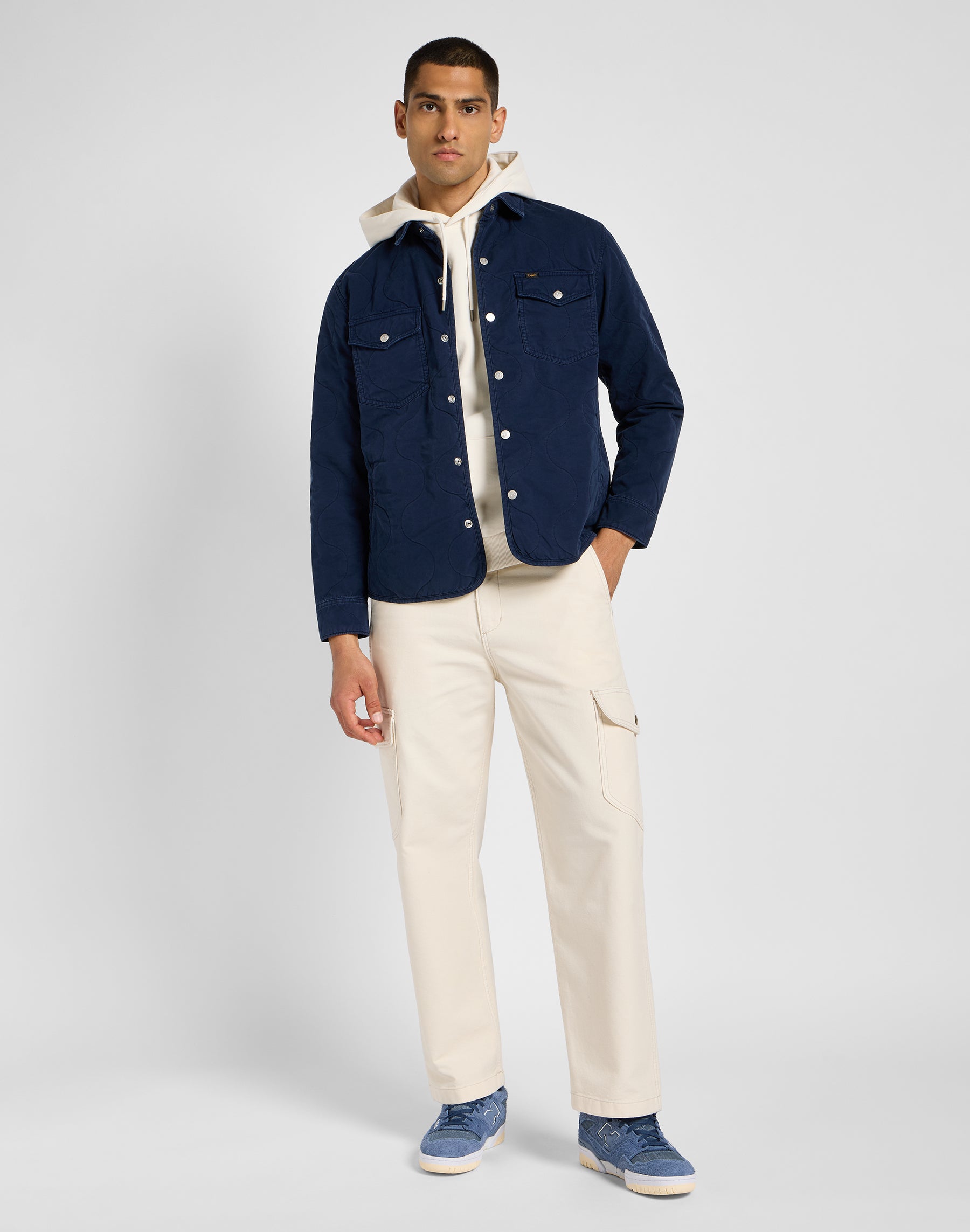 Giacca con camicia trapuntata in Mood Indigo Lee