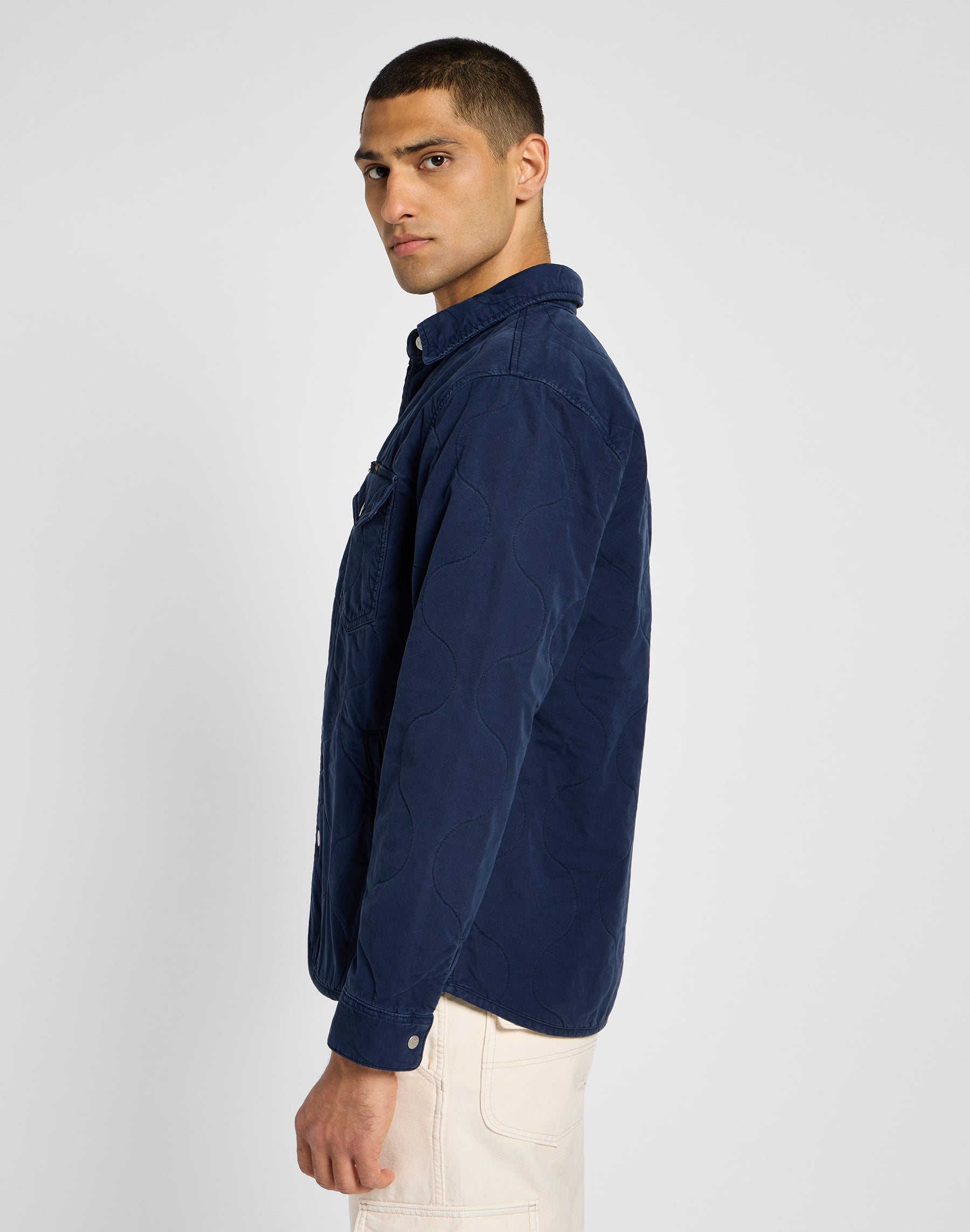 Giacca con camicia trapuntata in Mood Indigo Lee